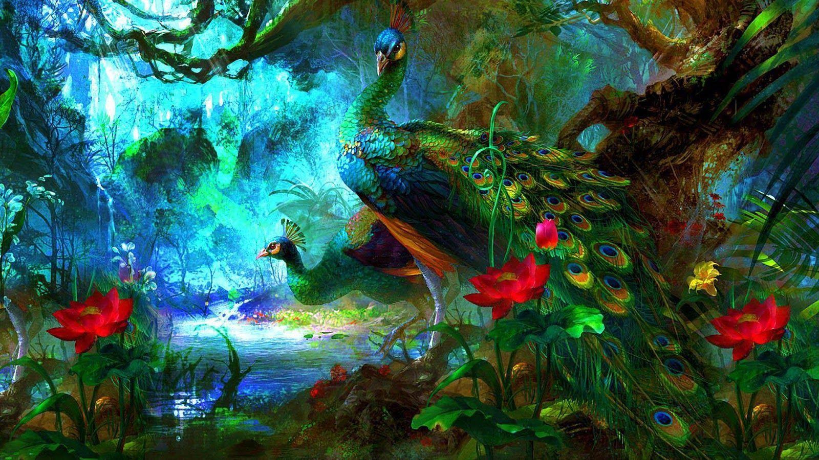 Peacock Walls Hd 3D 4D (1600×900). Peacock Wallpaper, Peacock Painting, Peacock Image