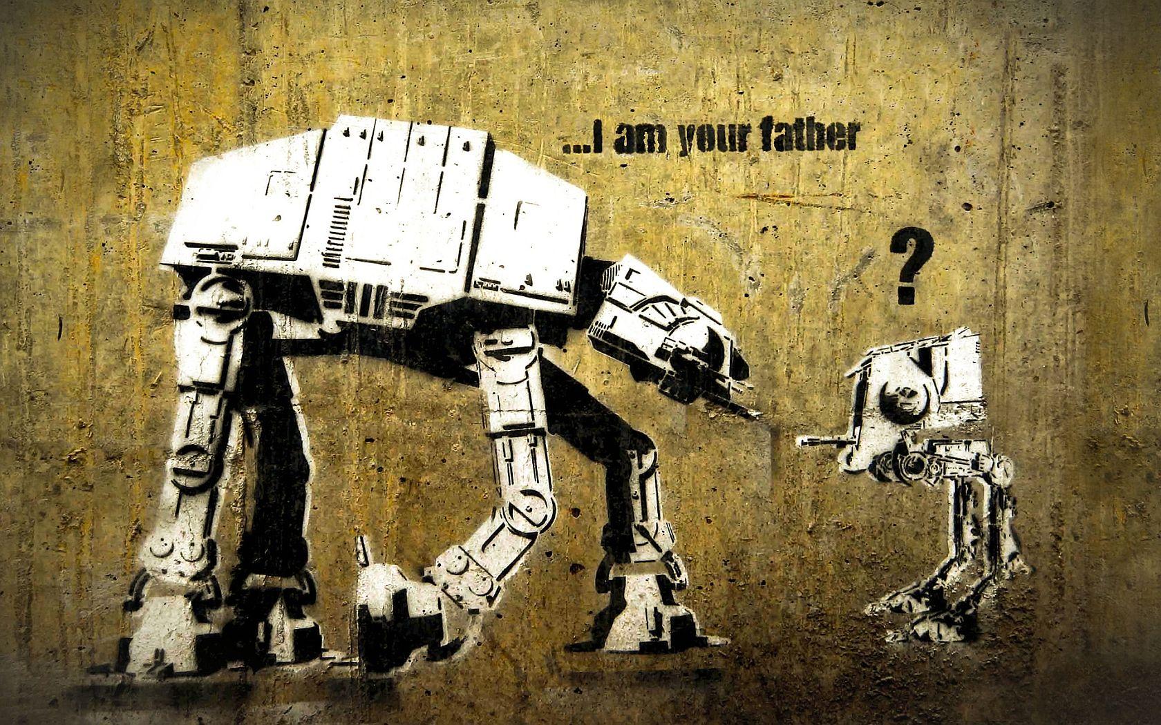 Star Wars, Banksy, AT AT, Street Art Wallpaper