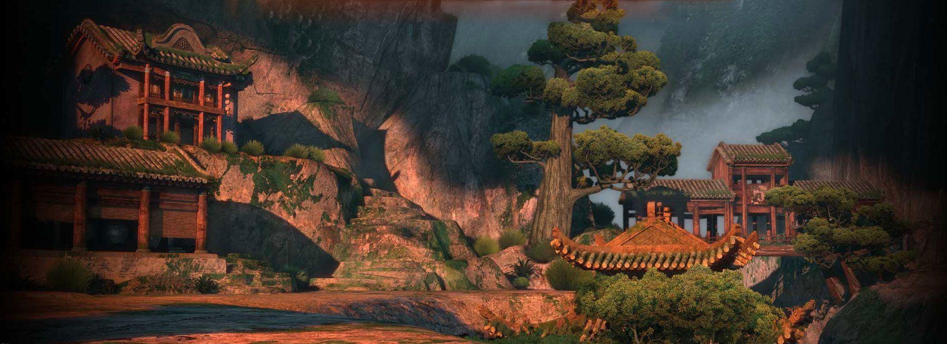 Temple from Kung Fu Panda 2 Desktop Wallpaper