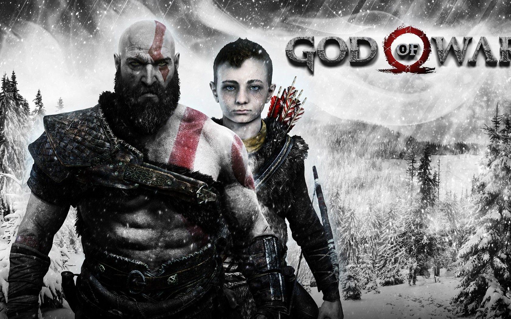 Wallpaper God of War, Kratos, Atreus, Games