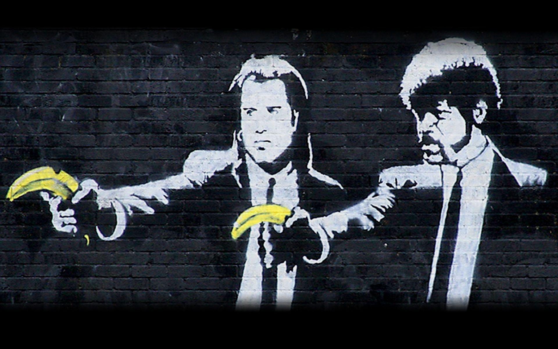 Pulp Fiction Street Art Full HD Wallpaper
