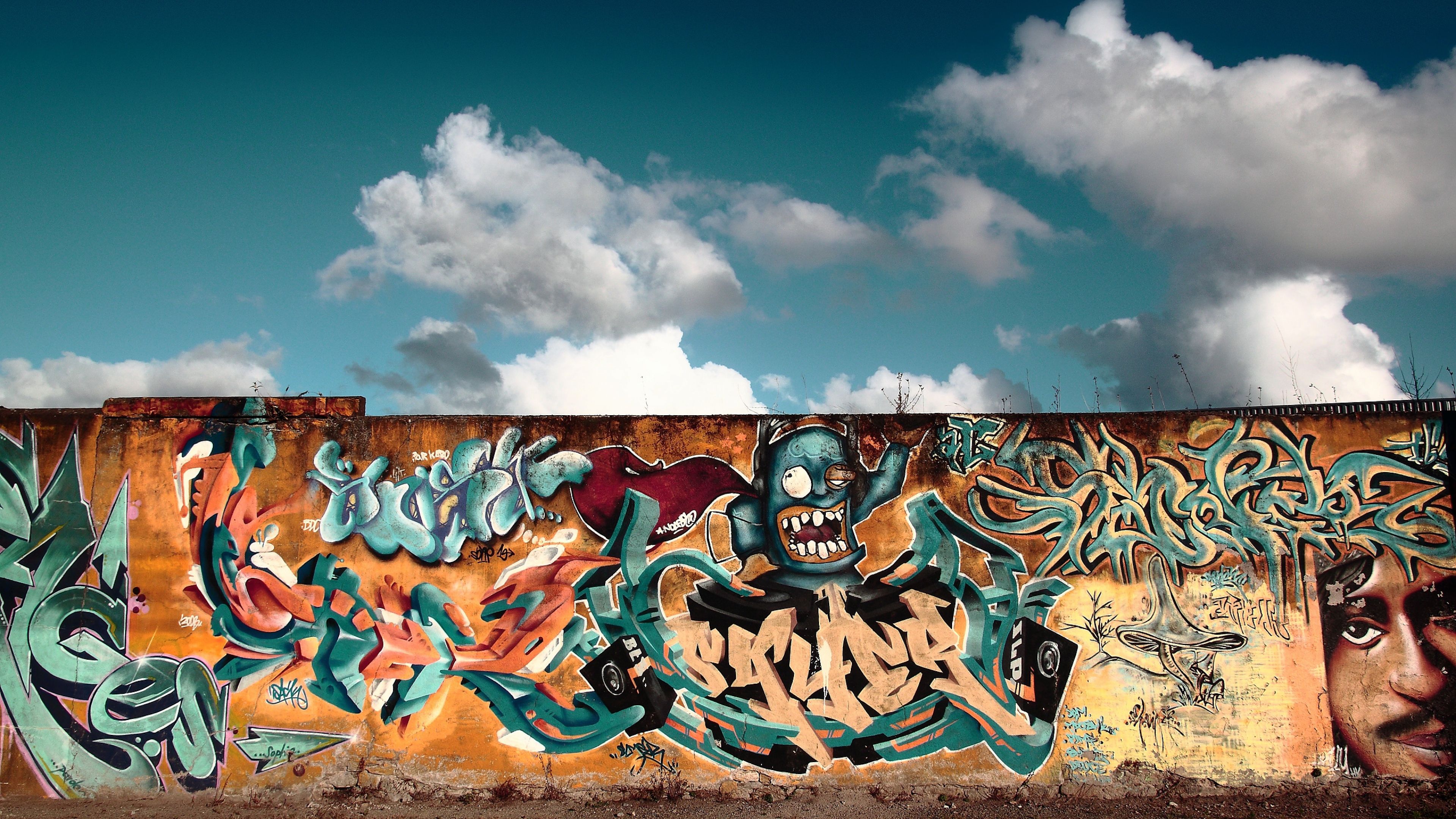 Hip Hop Graffiti Art Wallpaper Graffiti Background Wall Street Art