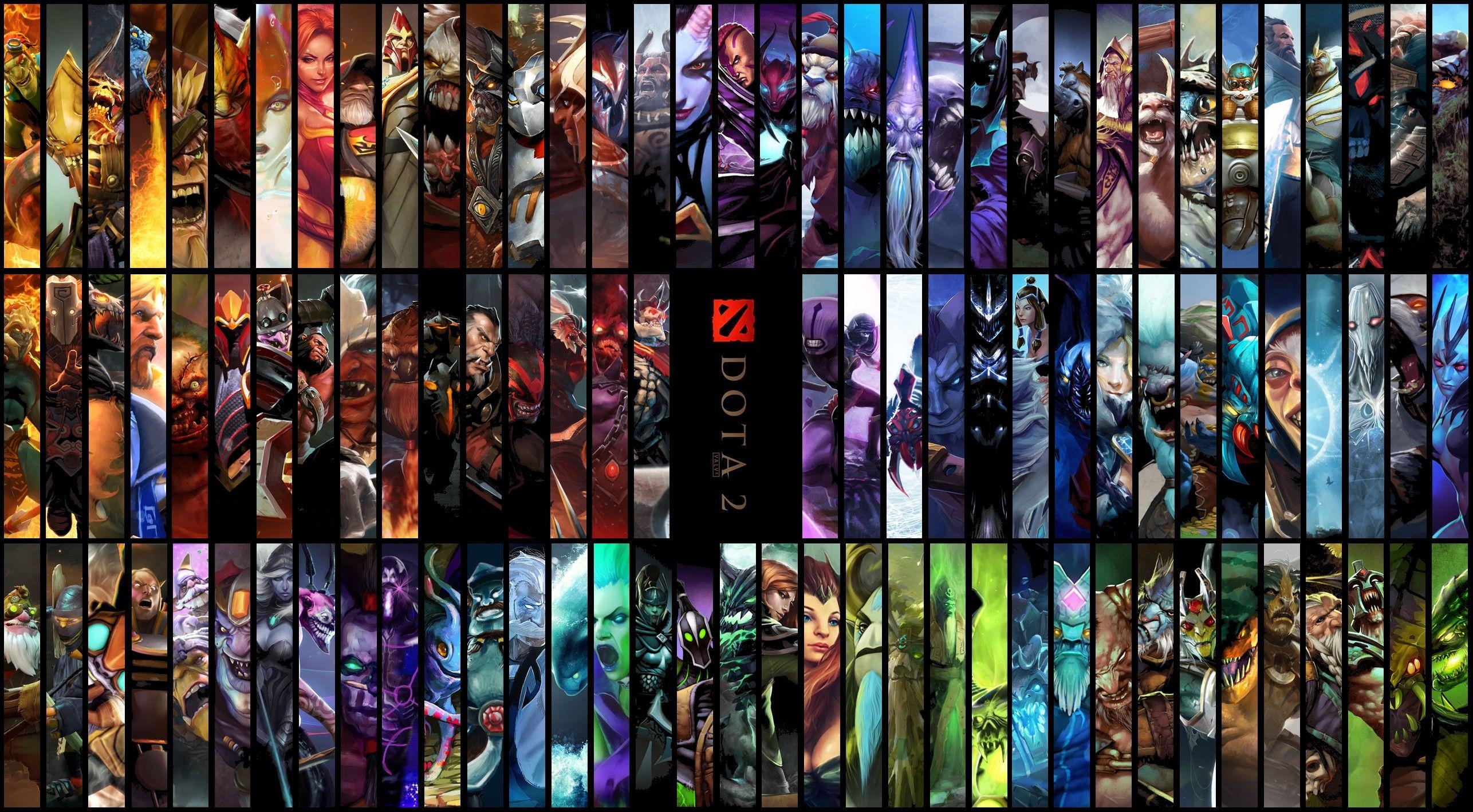 Dota 2 HD Wallpaper(edited to include all Heroes)