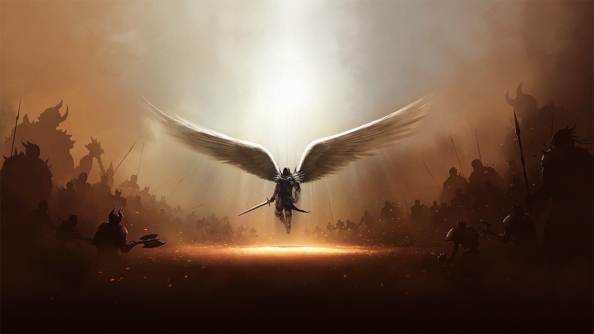Army Angel Fantasy Wallpaper