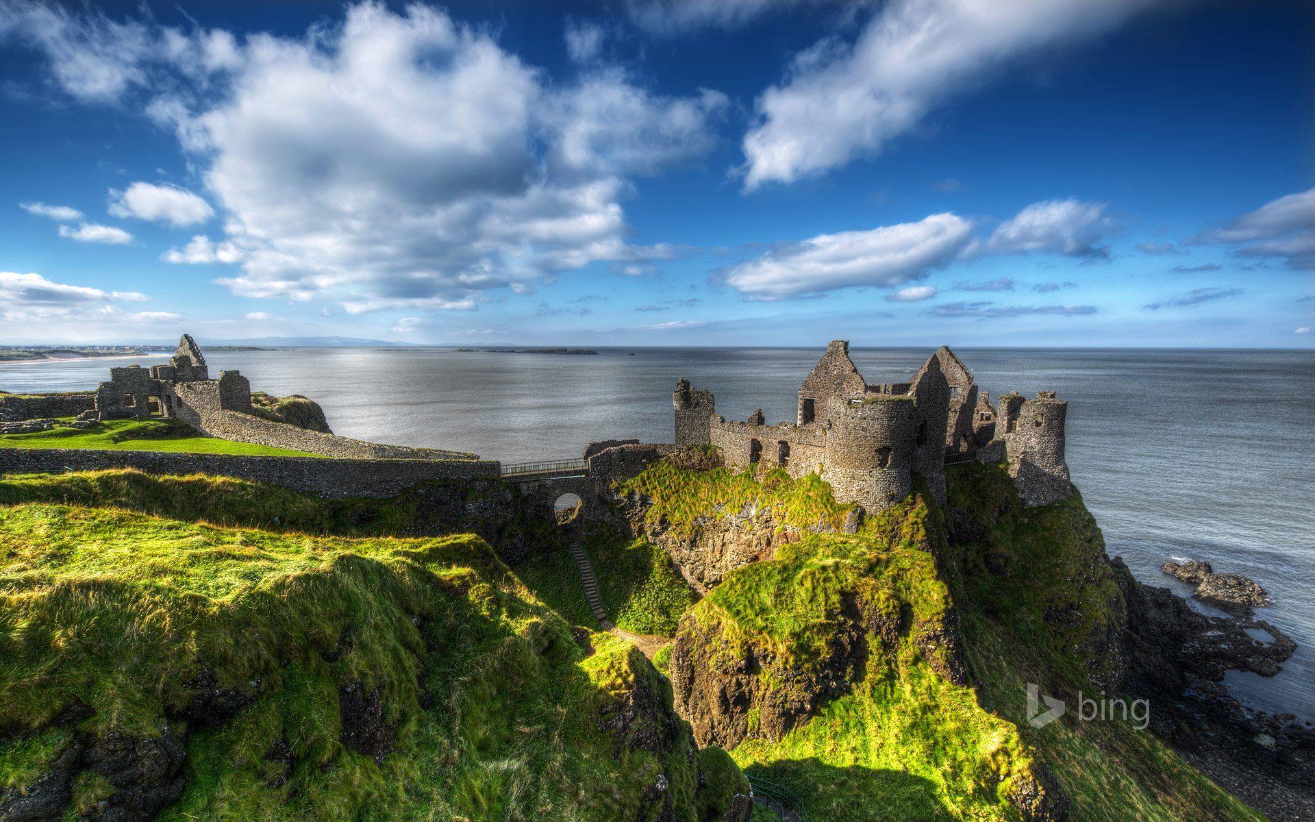 Dunluce Castle, County Antrim, Northern Ireland Full HD Wallpaper