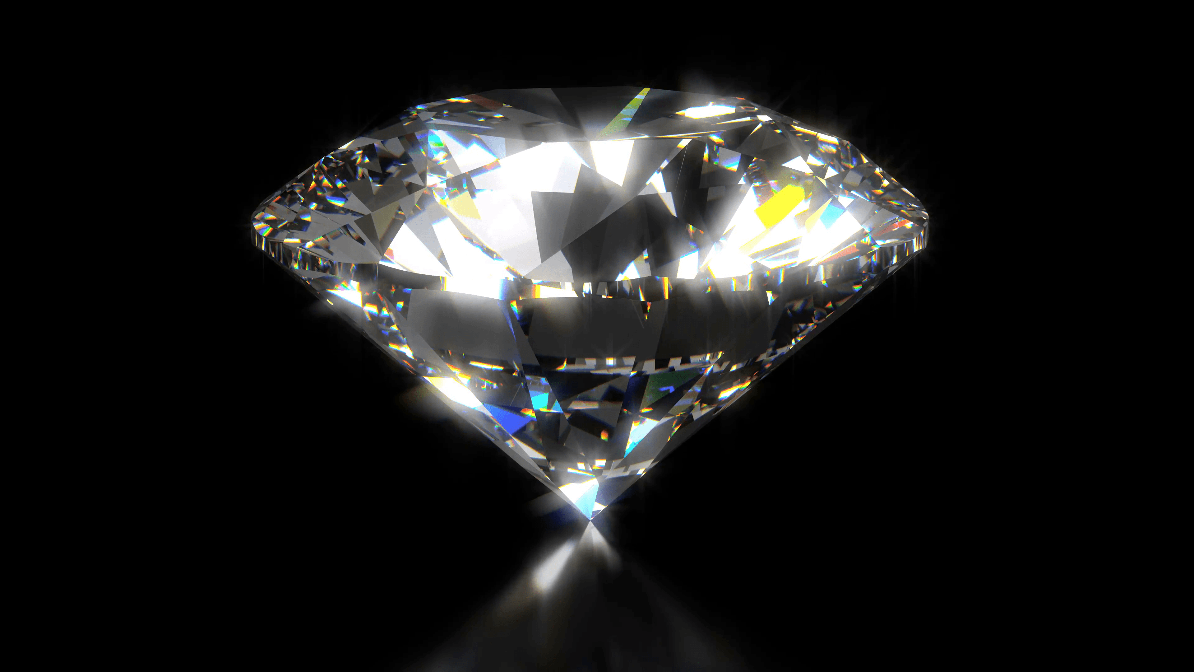 Spinning diamond on black background Motion Background