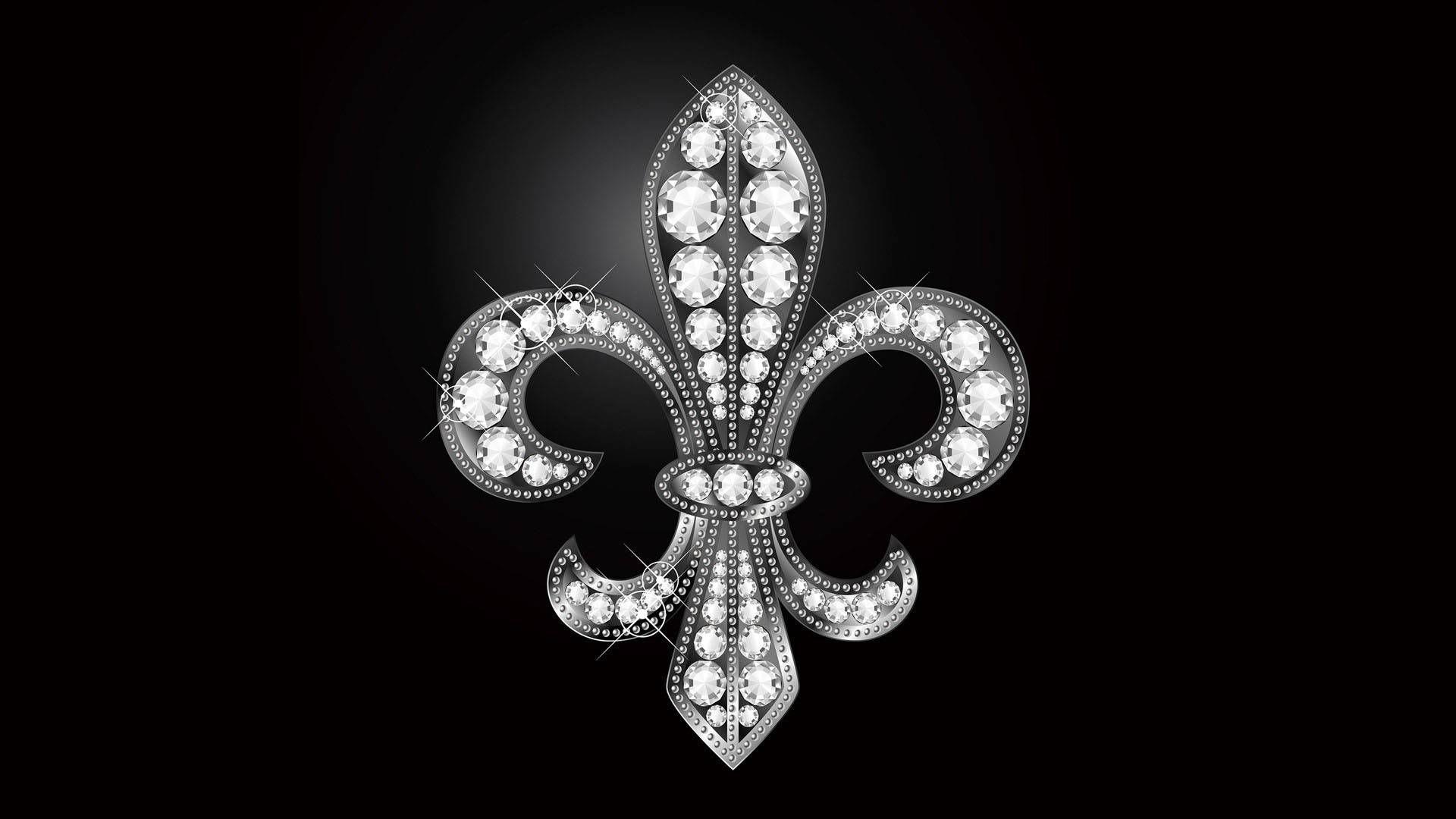 image of diamonds. French Lily with Diamonds. Jewelry. Luxury
