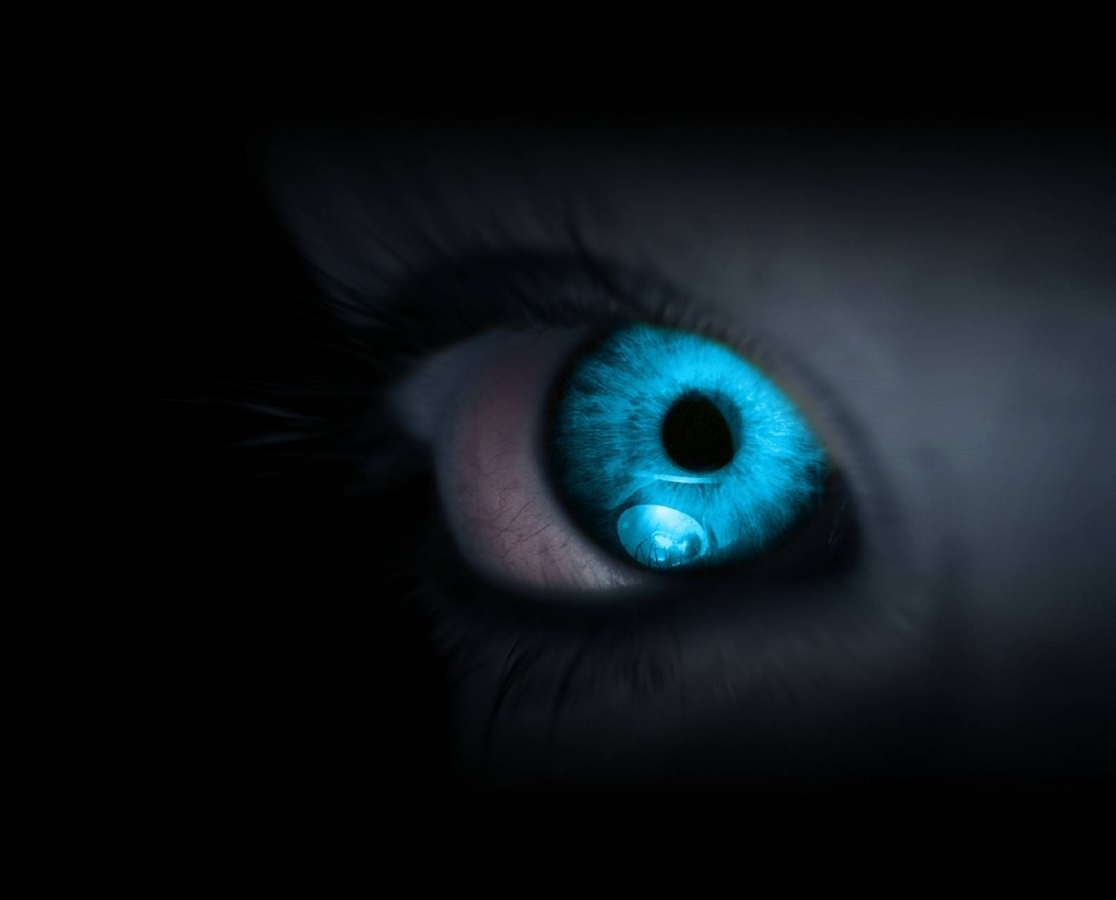 scary natural blue eyes