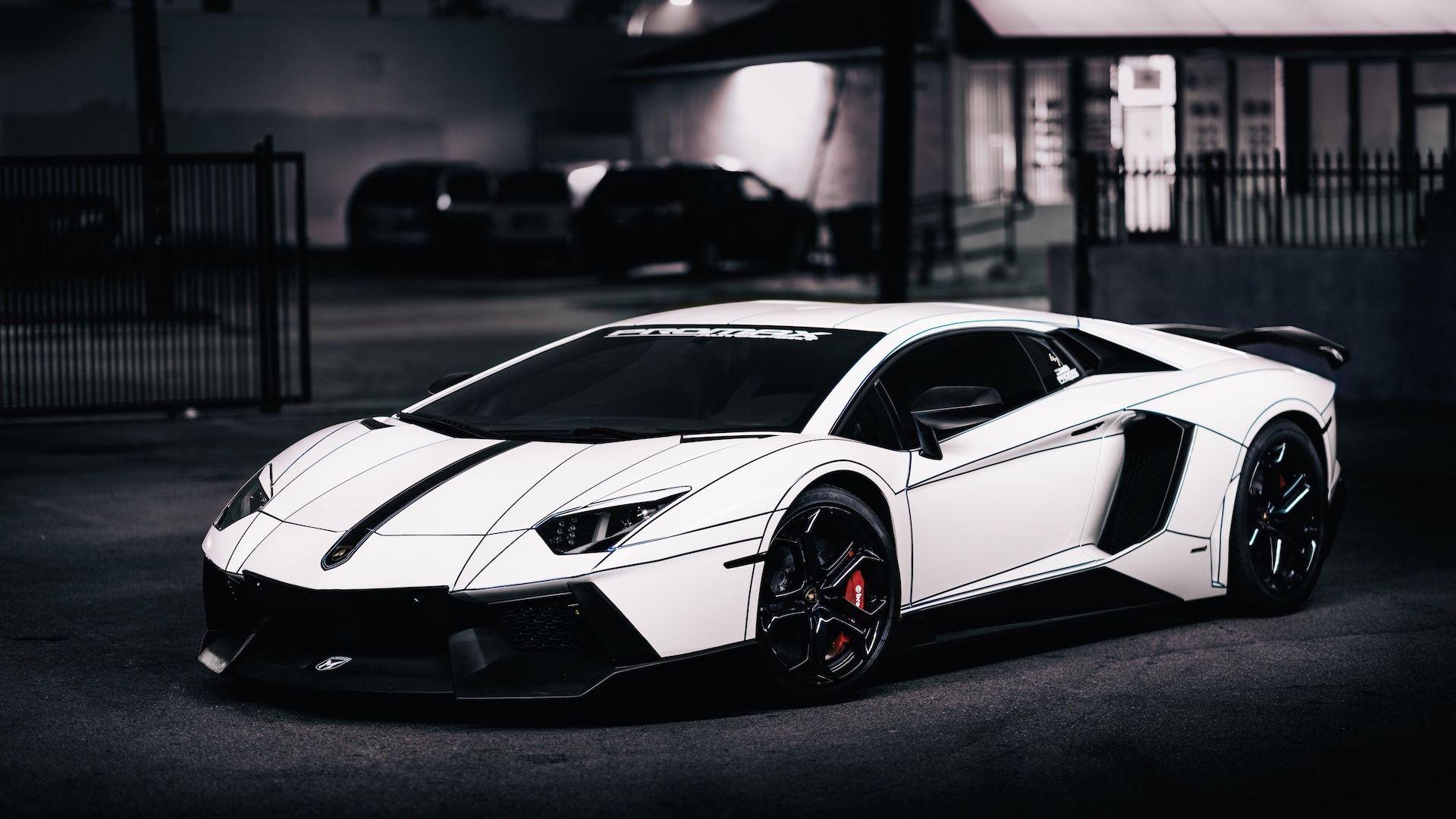 Download Wallpaper 1920x1080 Lamborghini, Aventador, Lp700 4, White