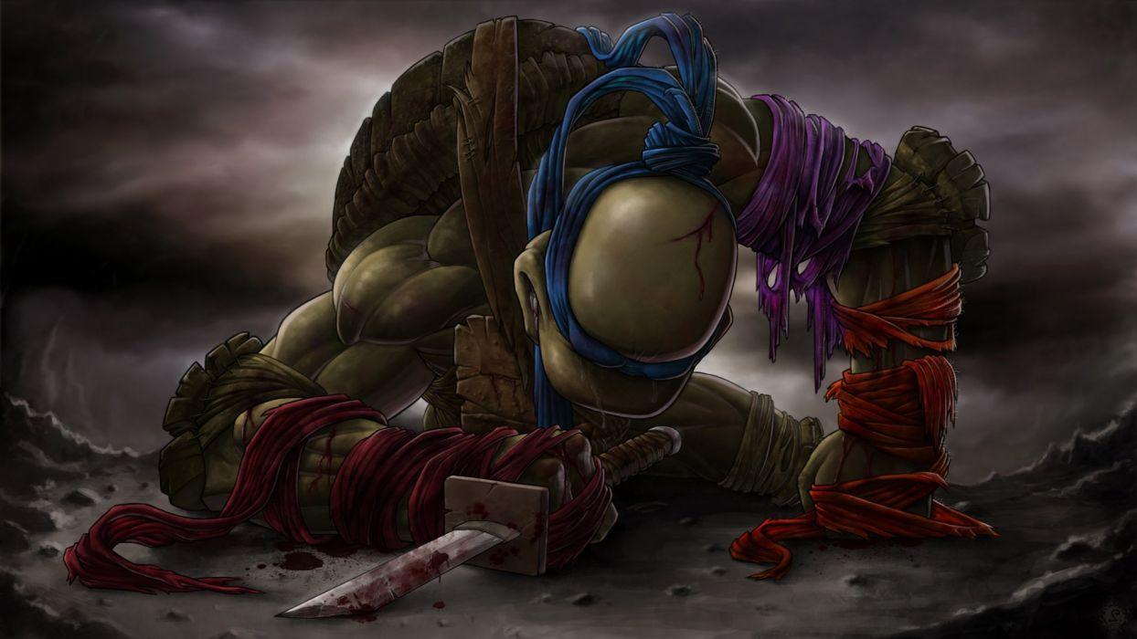 Sword Teenage Mutant Ninja Turtles Katana Tears Leonardo blood