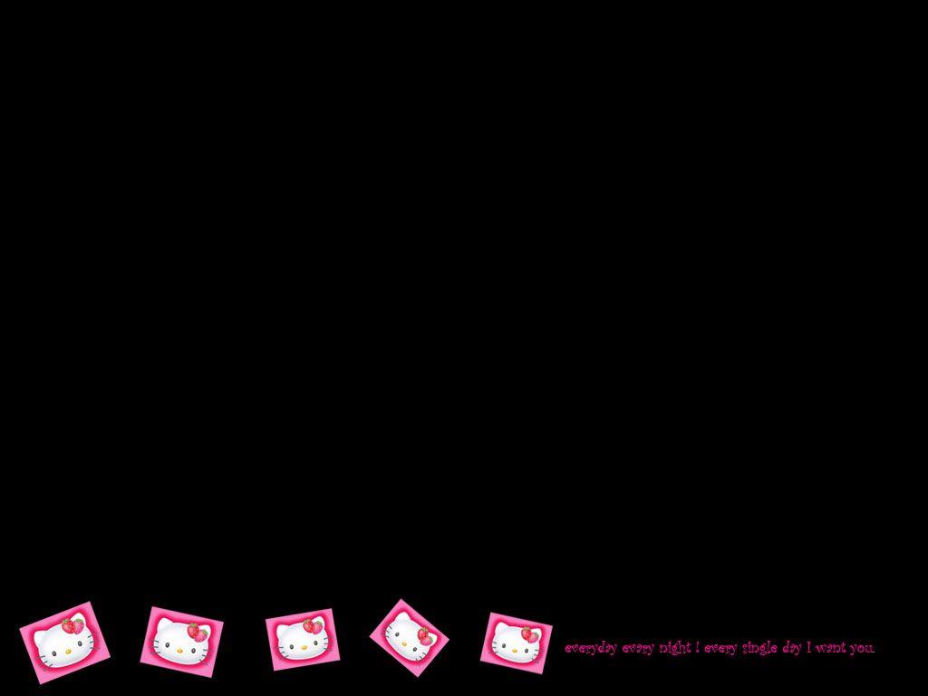 Hello Kitty Pink And Black Love Wallpaper High Quality Resolution