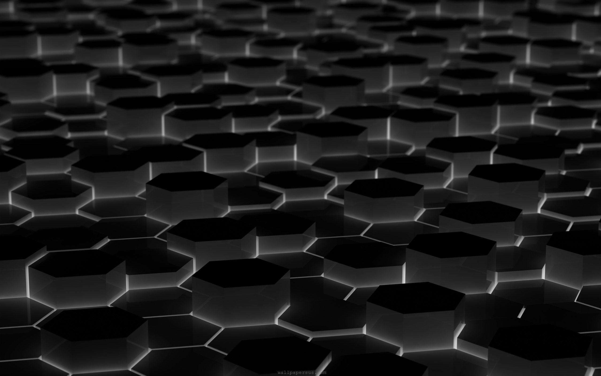 3D black abstract wallpaper