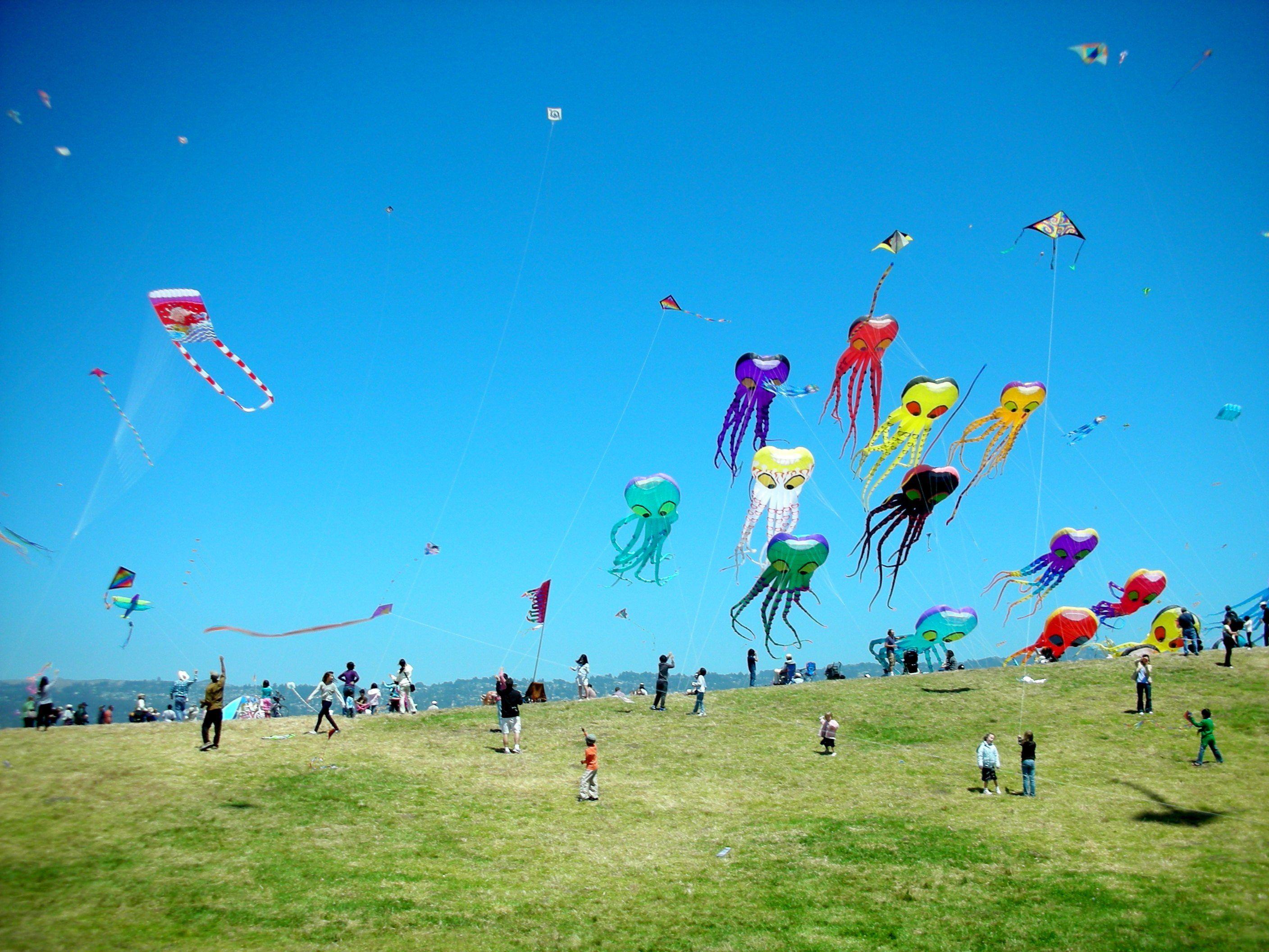 Kite flying bokeh flight fly summer hobby sport sky toy fun