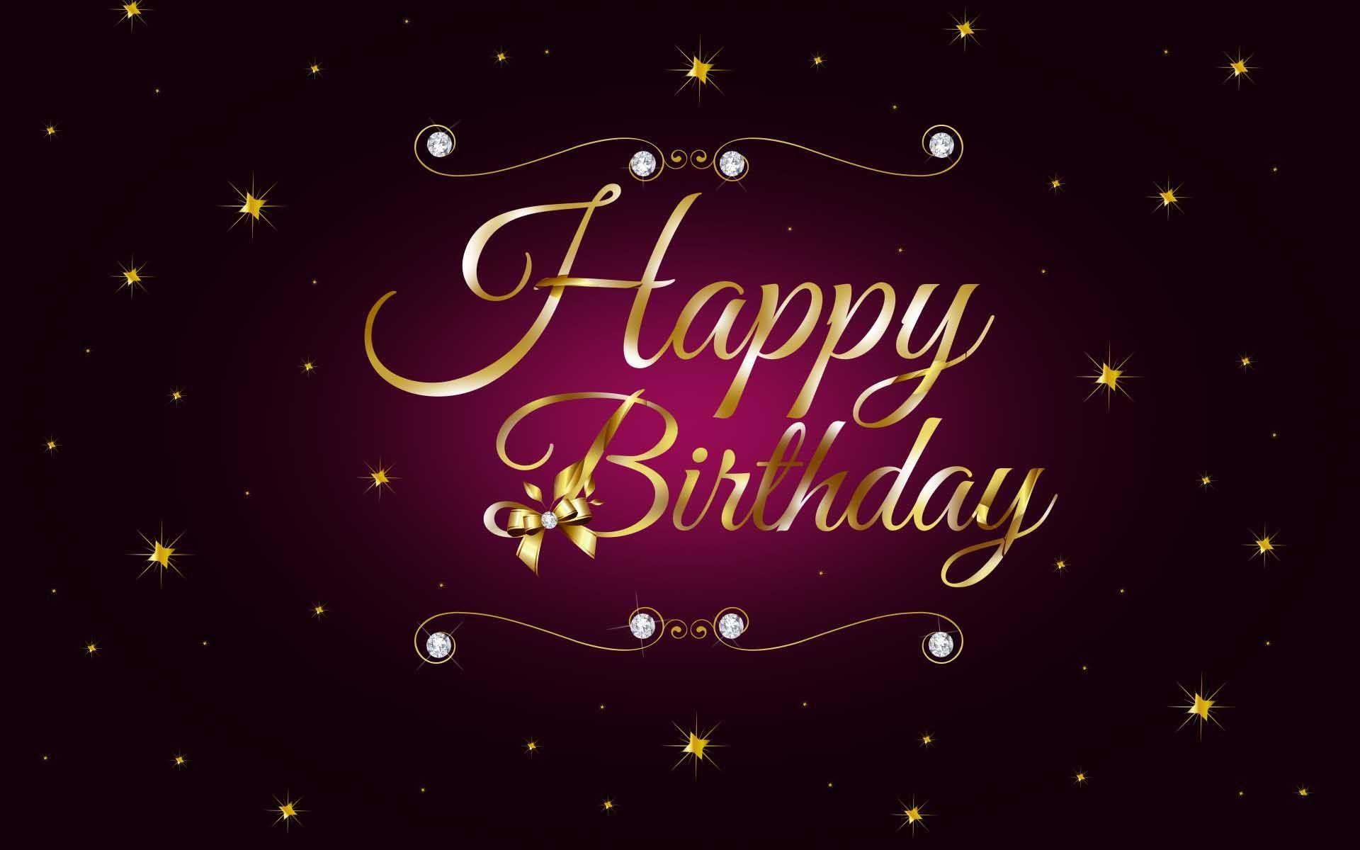 Glittering Happy Birthday Wish. HD Birthday Wallpaper for Mobile