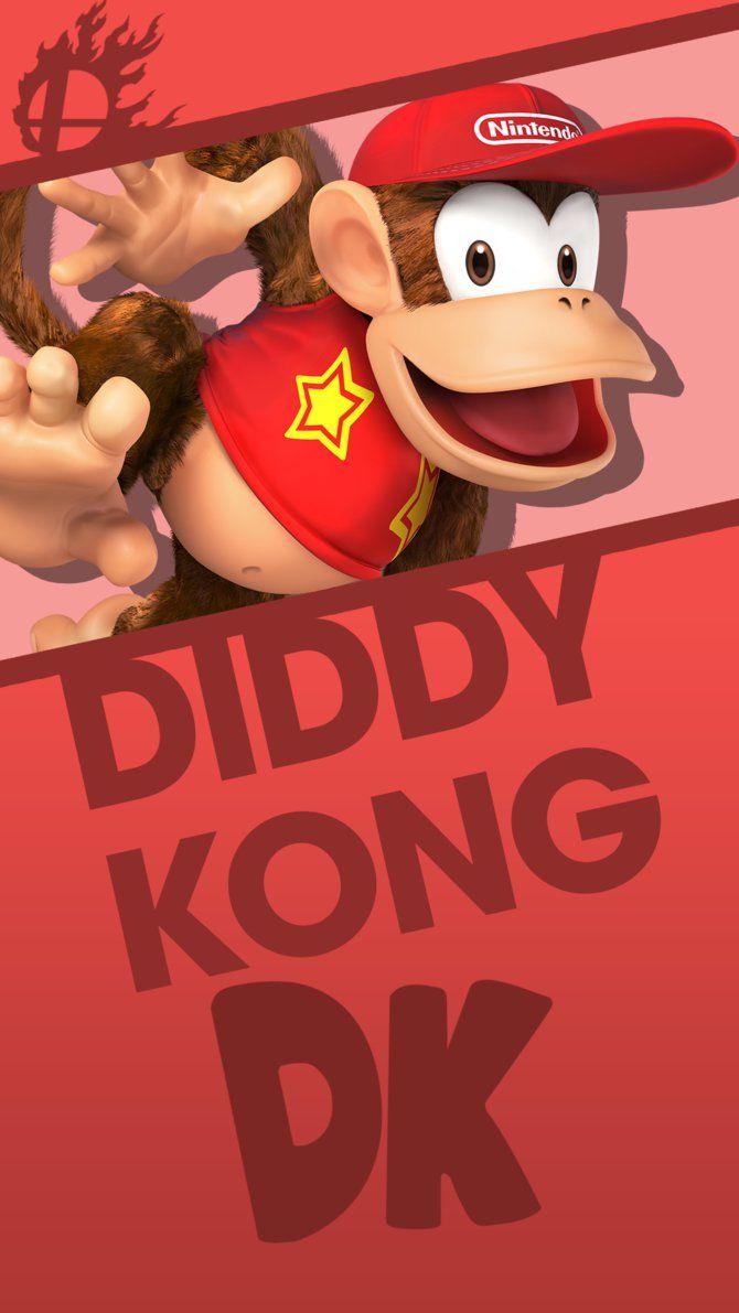 Diddy Kong Smash Bros. Phone Wallpaper