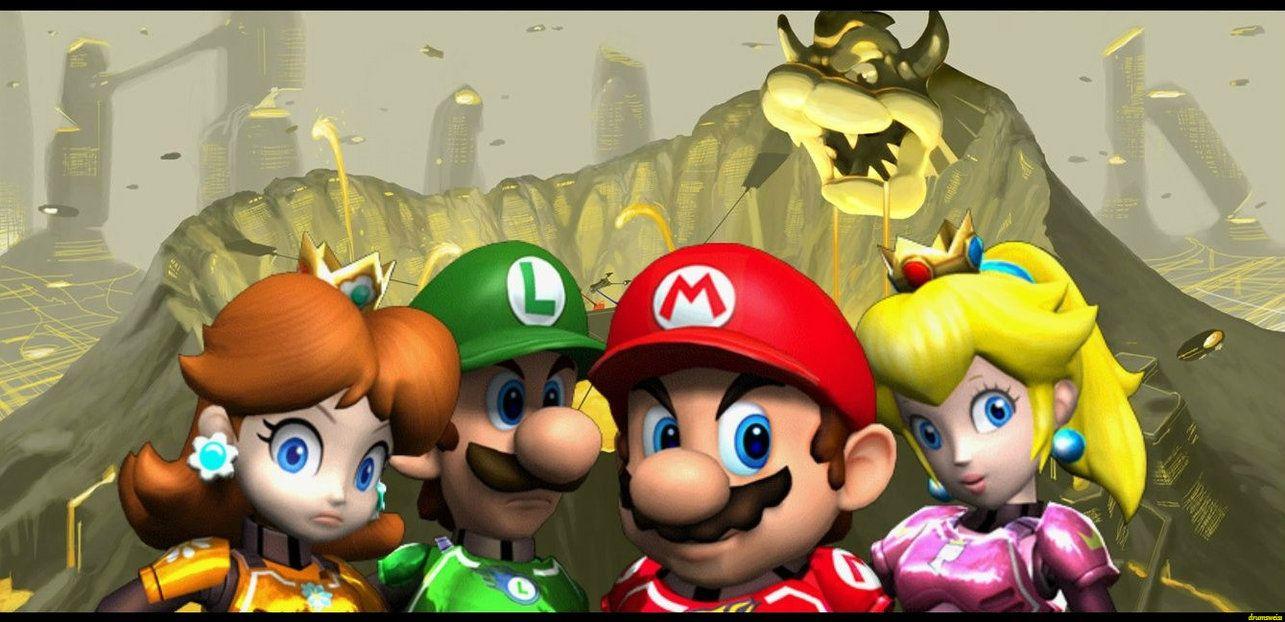 Mario Peach Luigi Daisy Wallpaper 3