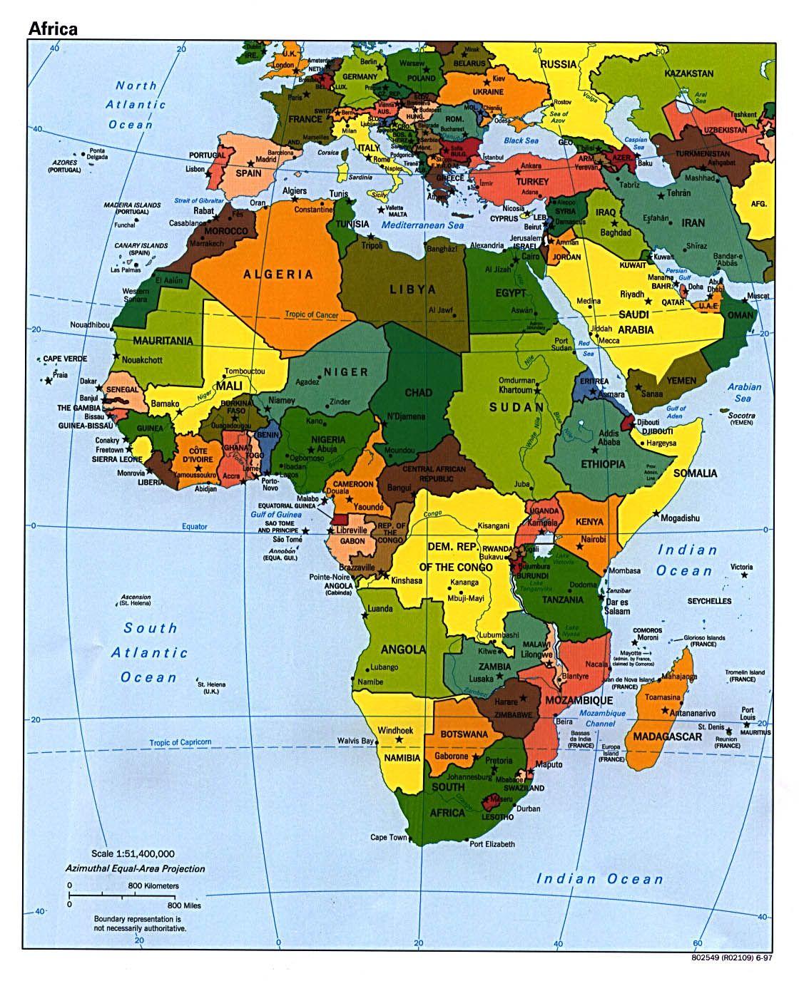map of africa Large Image