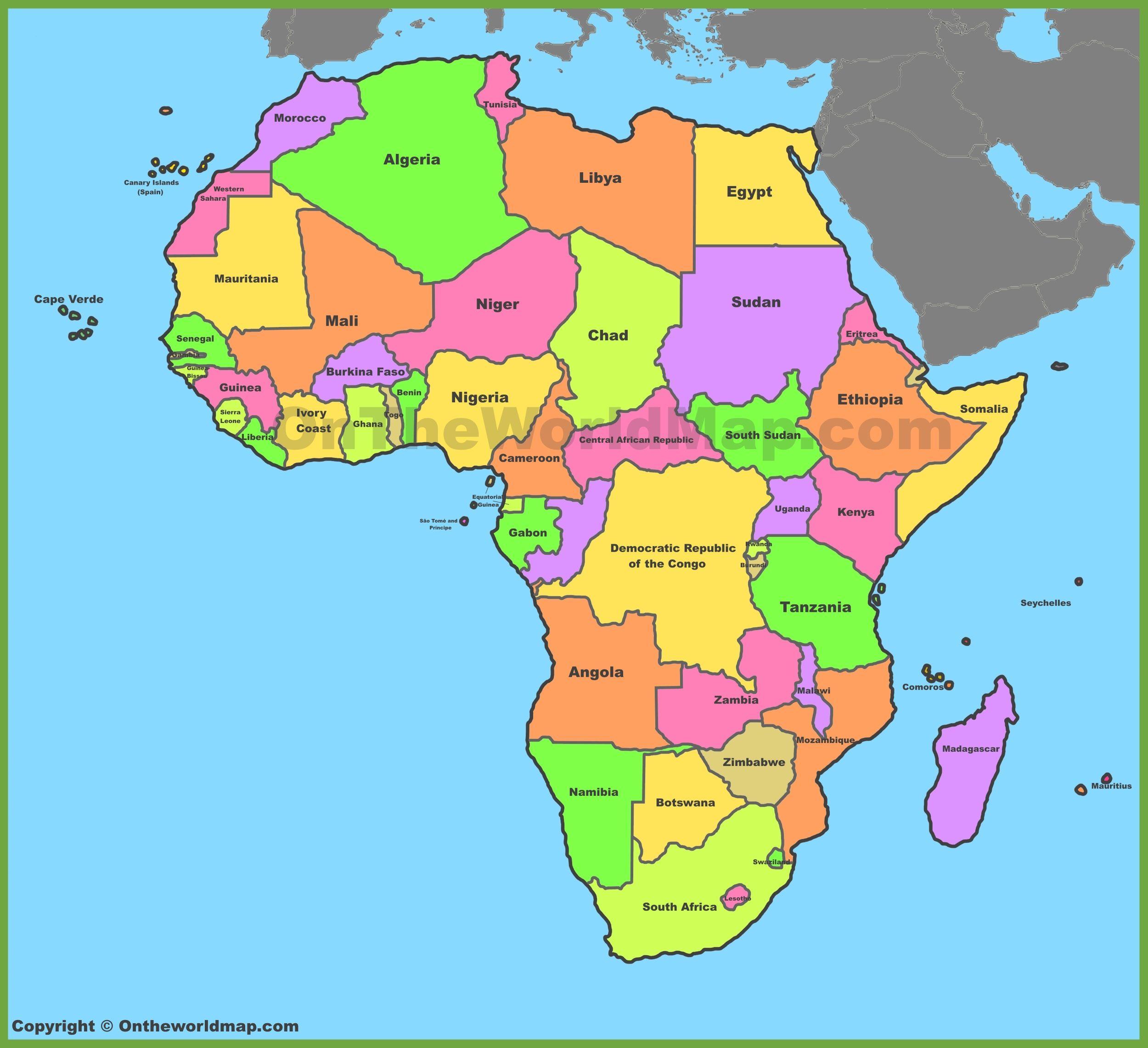 Picture Map Of Africa