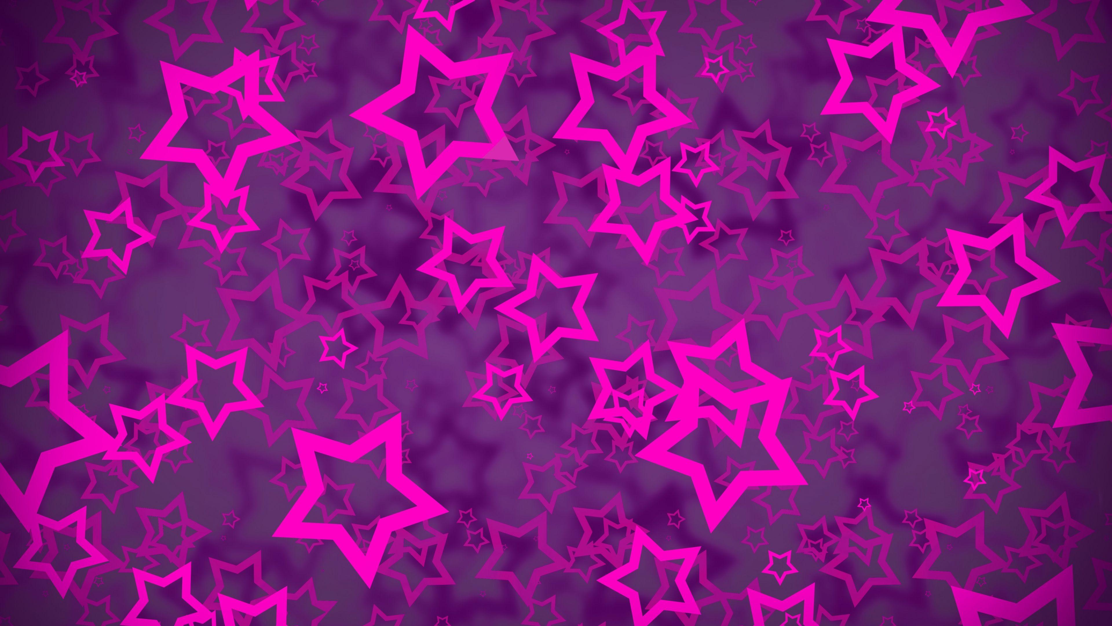 Wallpaper Stars, Purple, HD, 4K, Abstract
