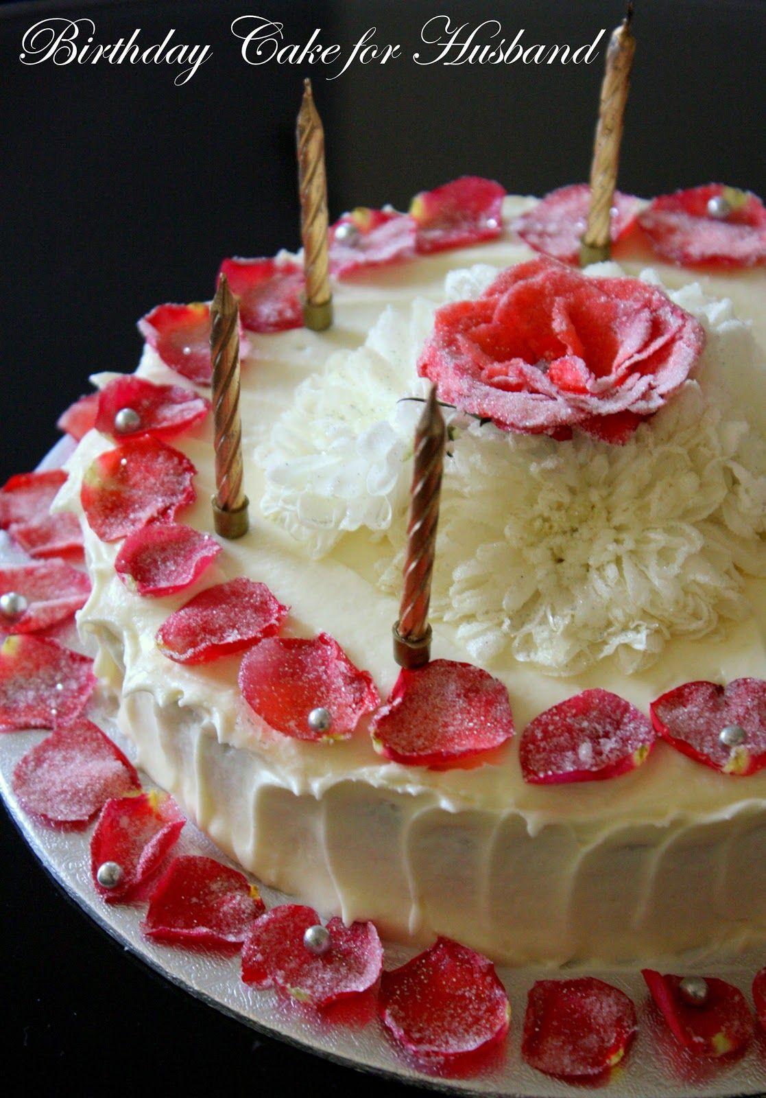 Cook like Priya: Rose Cake for A Wonderful ♥Husband♥ Happy