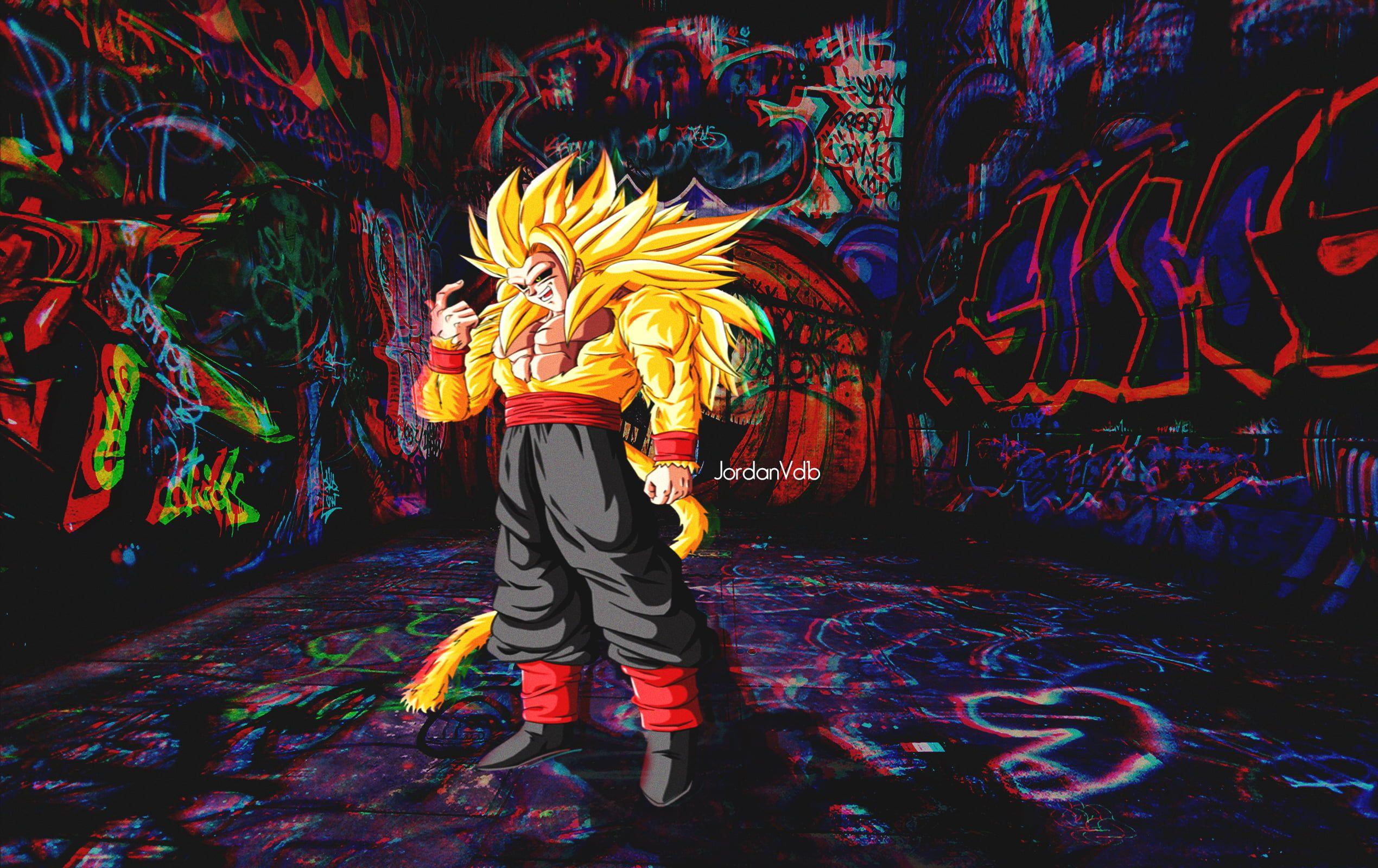 Illustration of San Goku Super Saiyan 4 HD wallpaper