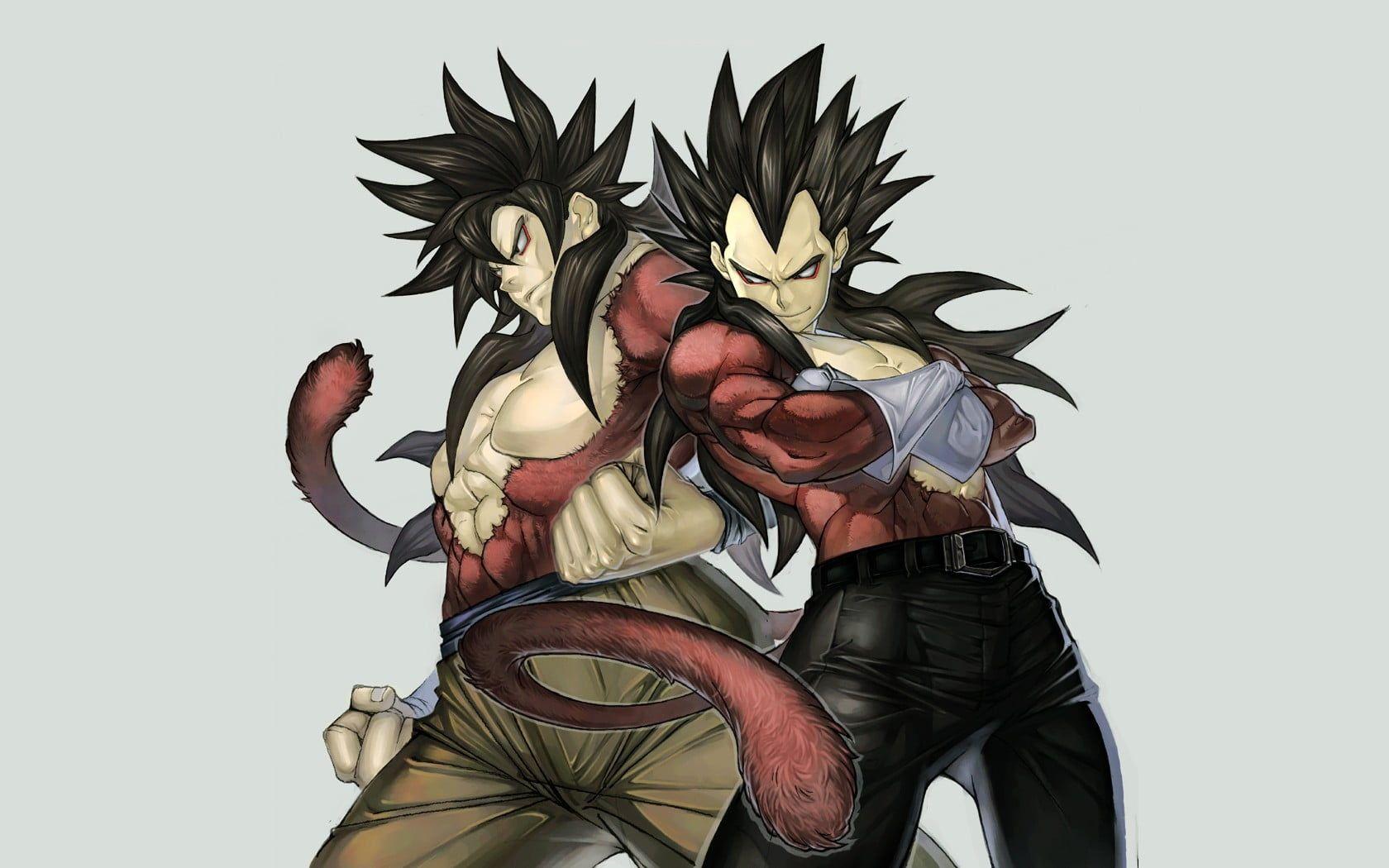Vegita and Son Goku super Saiyan 4 poster HD wallpaper