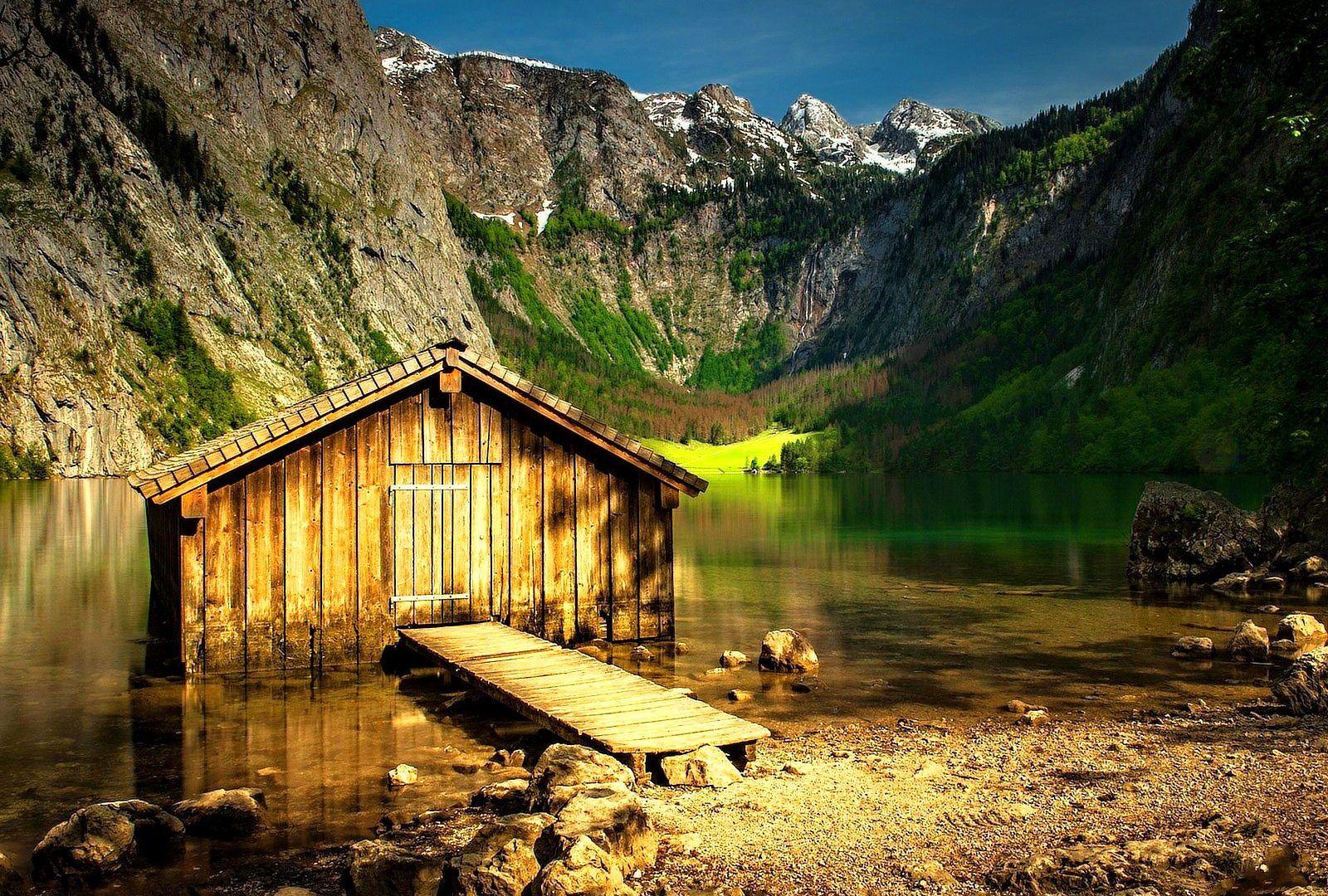 Hut Tag wallpaper: Forest Hut Cool Beautiful Buildings Heart Nature