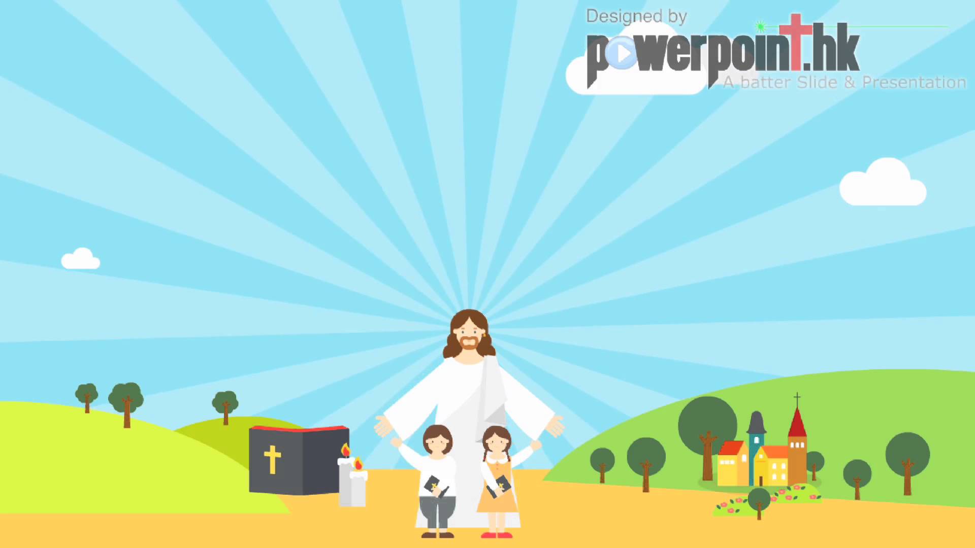 Jesus with Kids Motion Background