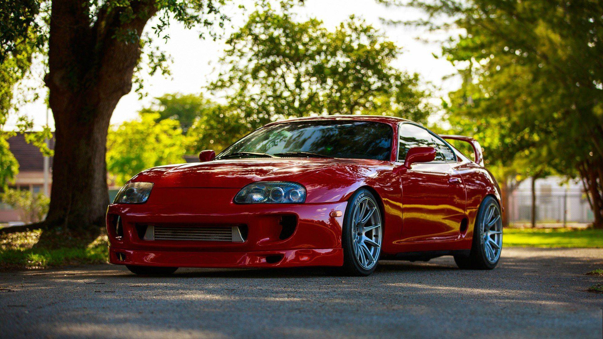 Red Toyota Supra wallpaper and image, picture, photo