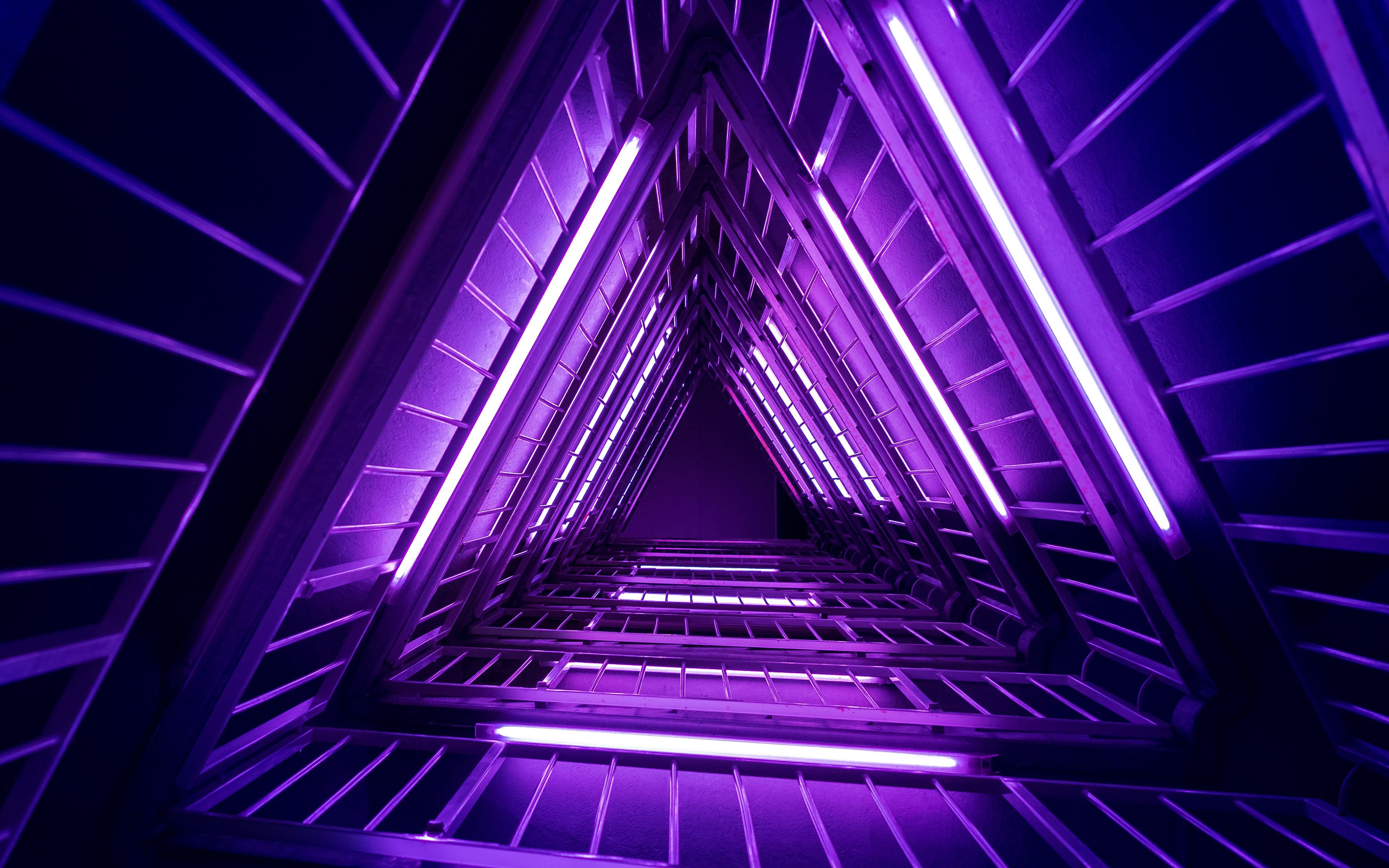 Neon Architecture 4K Wallpaper