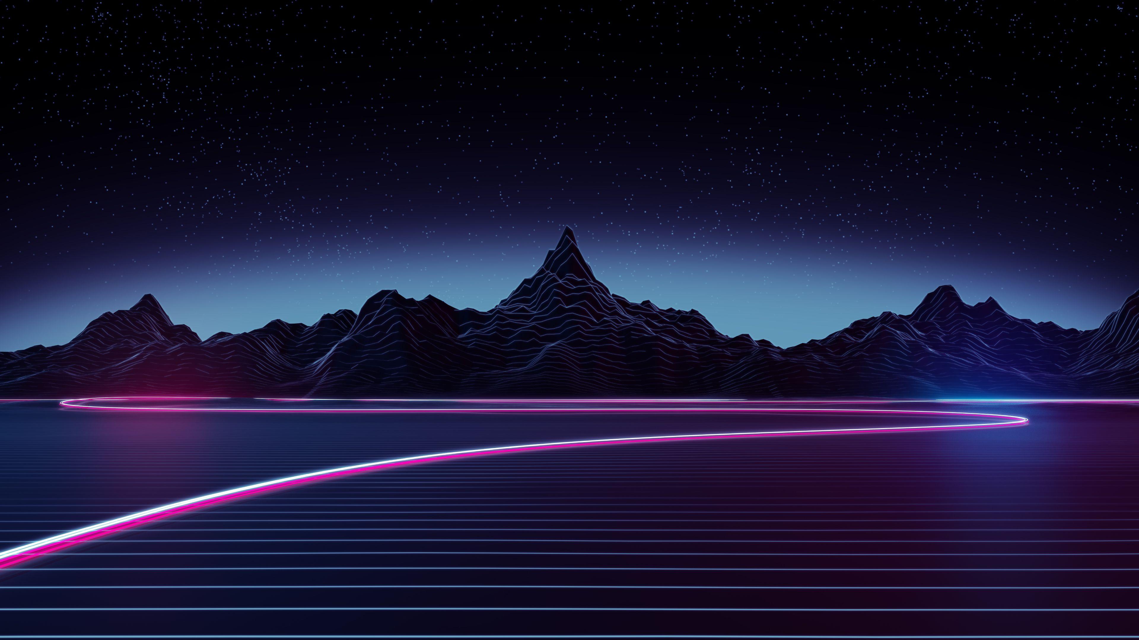 Neon Highway 4k, HD Artist, 4k Wallpaper, Image, Background
