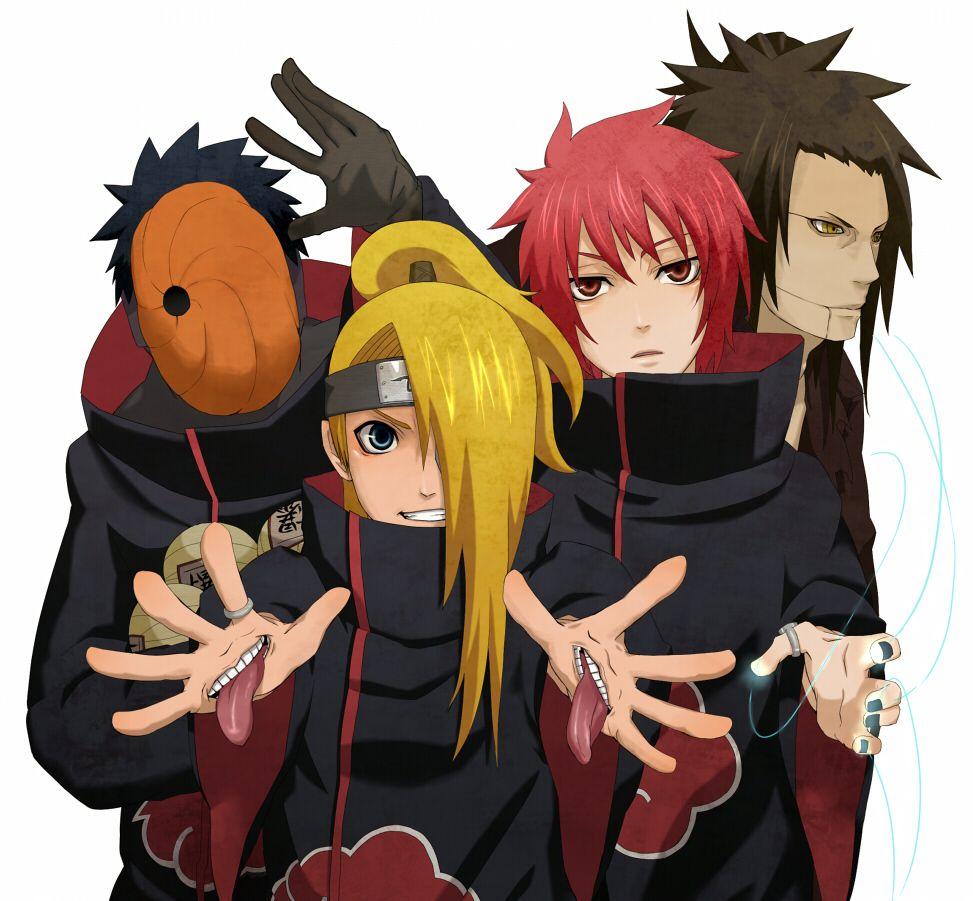 Tobi,Deidara et Sasori.