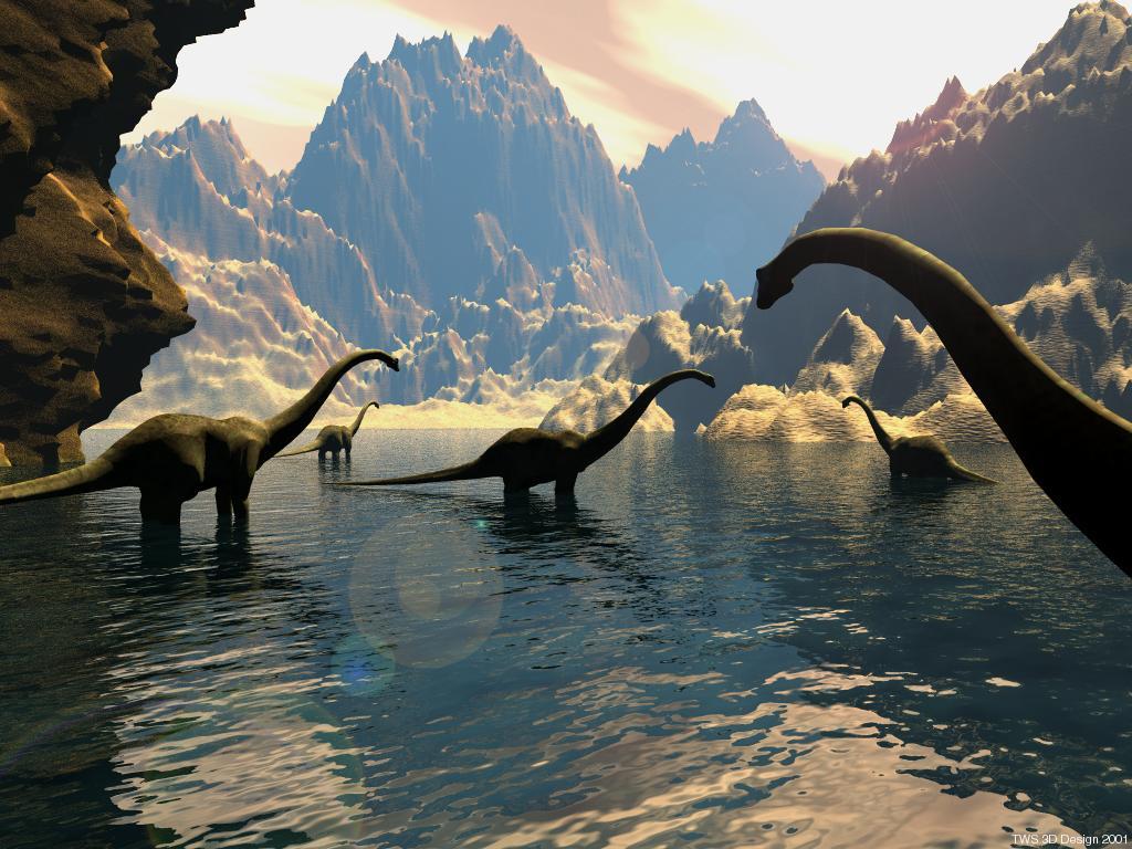 3D Wallpaper for free: 3D Dinosaurus, 1024 x 768