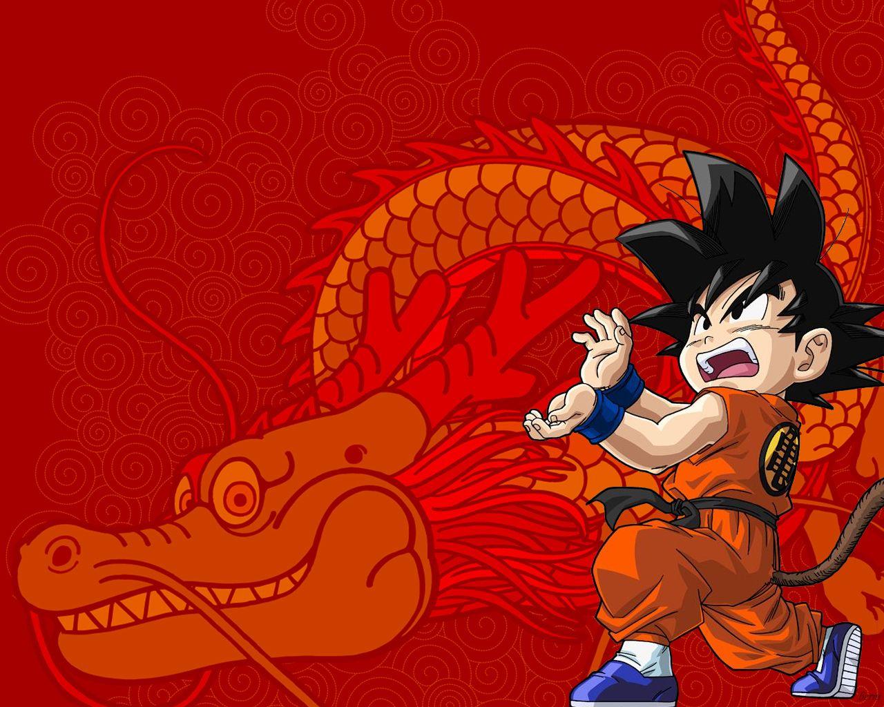 tails, dragons, Son Goku, anime, Dragon Ball Z, Shenlong wallpaper
