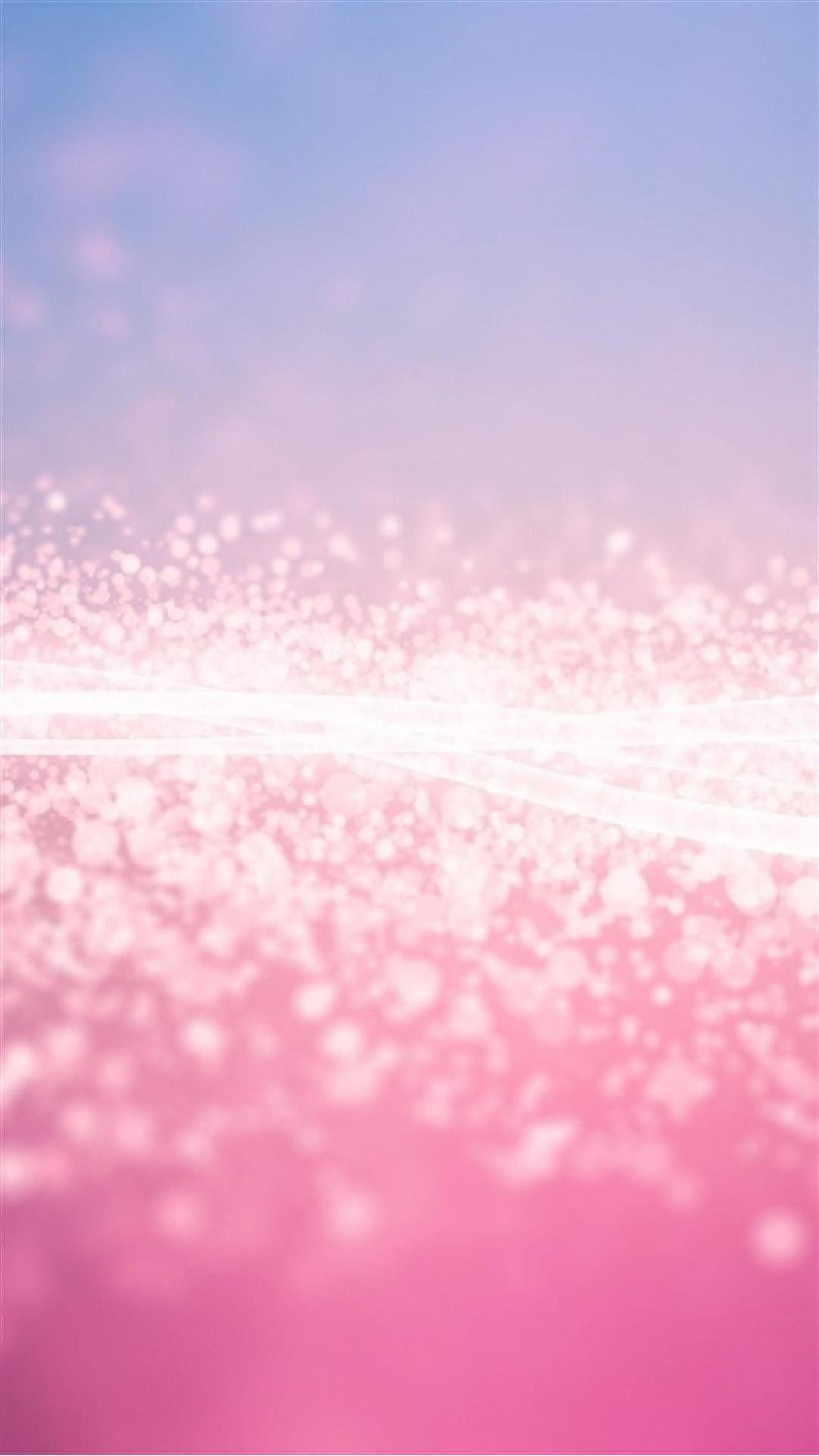 White and Pink Glitter Wallpaper for iPhone
