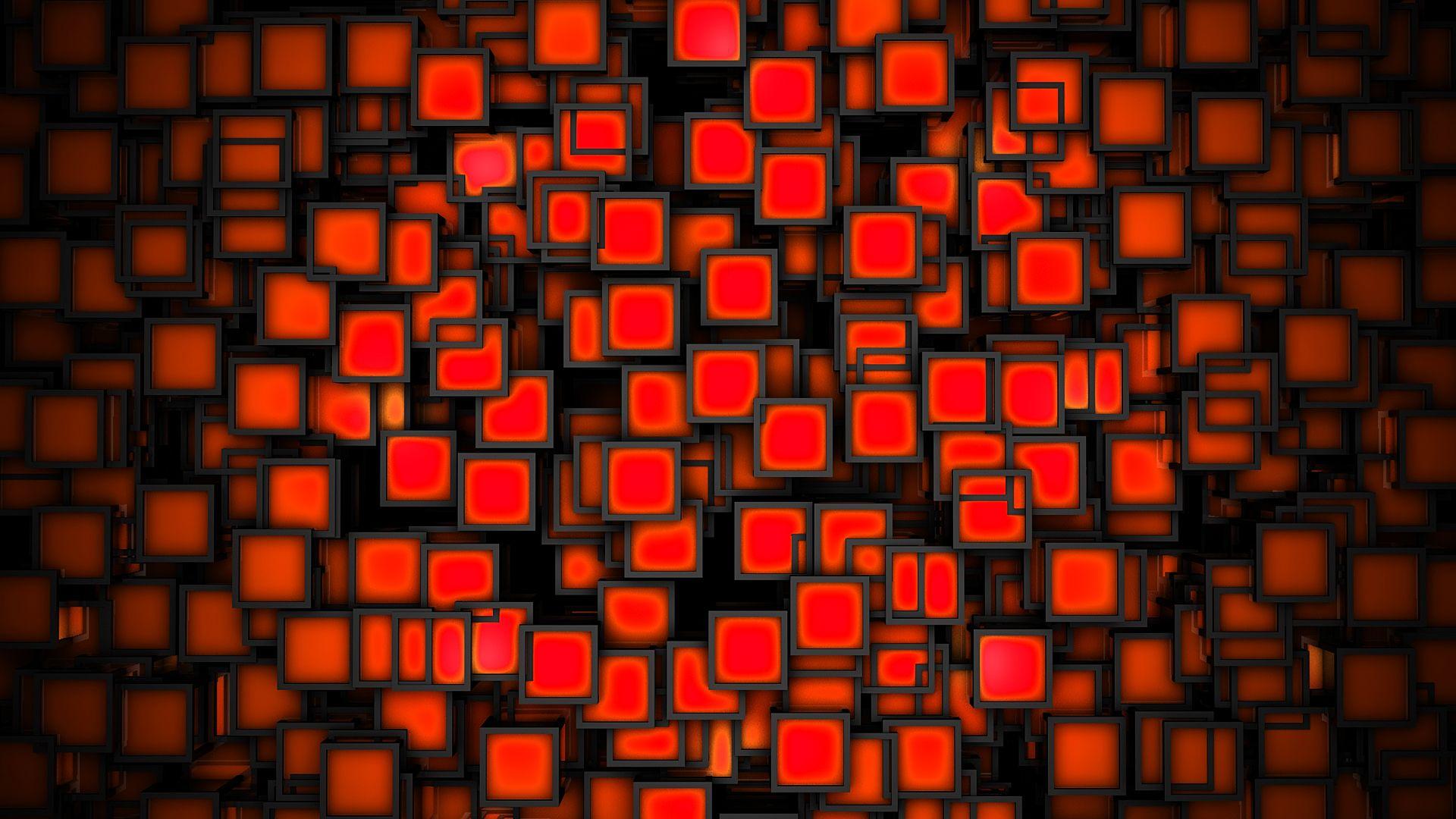 3D & Abstract Neon Squares wallpapers