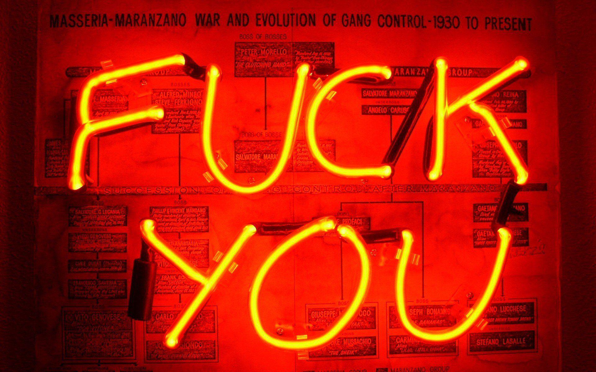 Fuck Neon Red