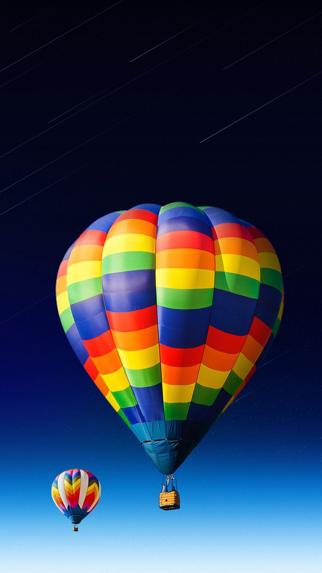 Nice Colored Hot Air Balloon Android Wallpaper HD Wallpaper