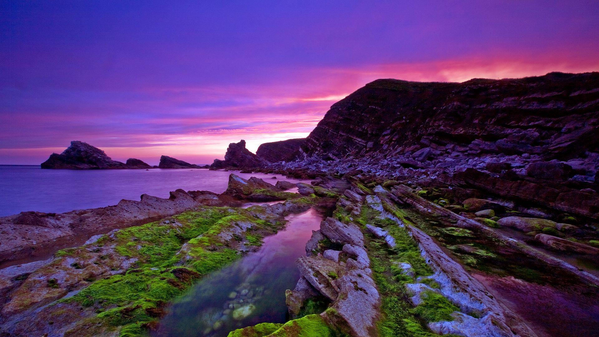 Daily Wallpaper: Sunset at Mupe Bay, England. I Like To Waste My Time