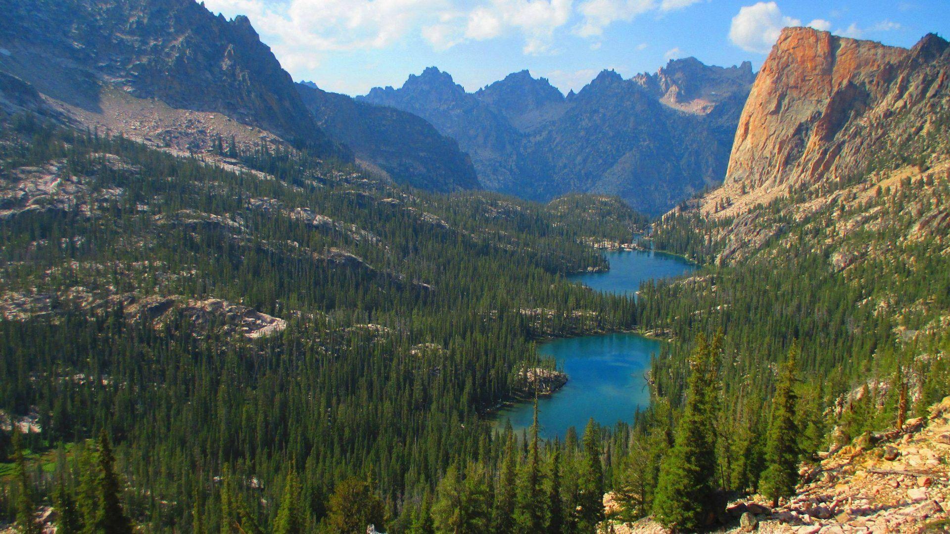 Nature Forest Mountain Wilderness Lake Sawtooth Fun Cool HD iPhone