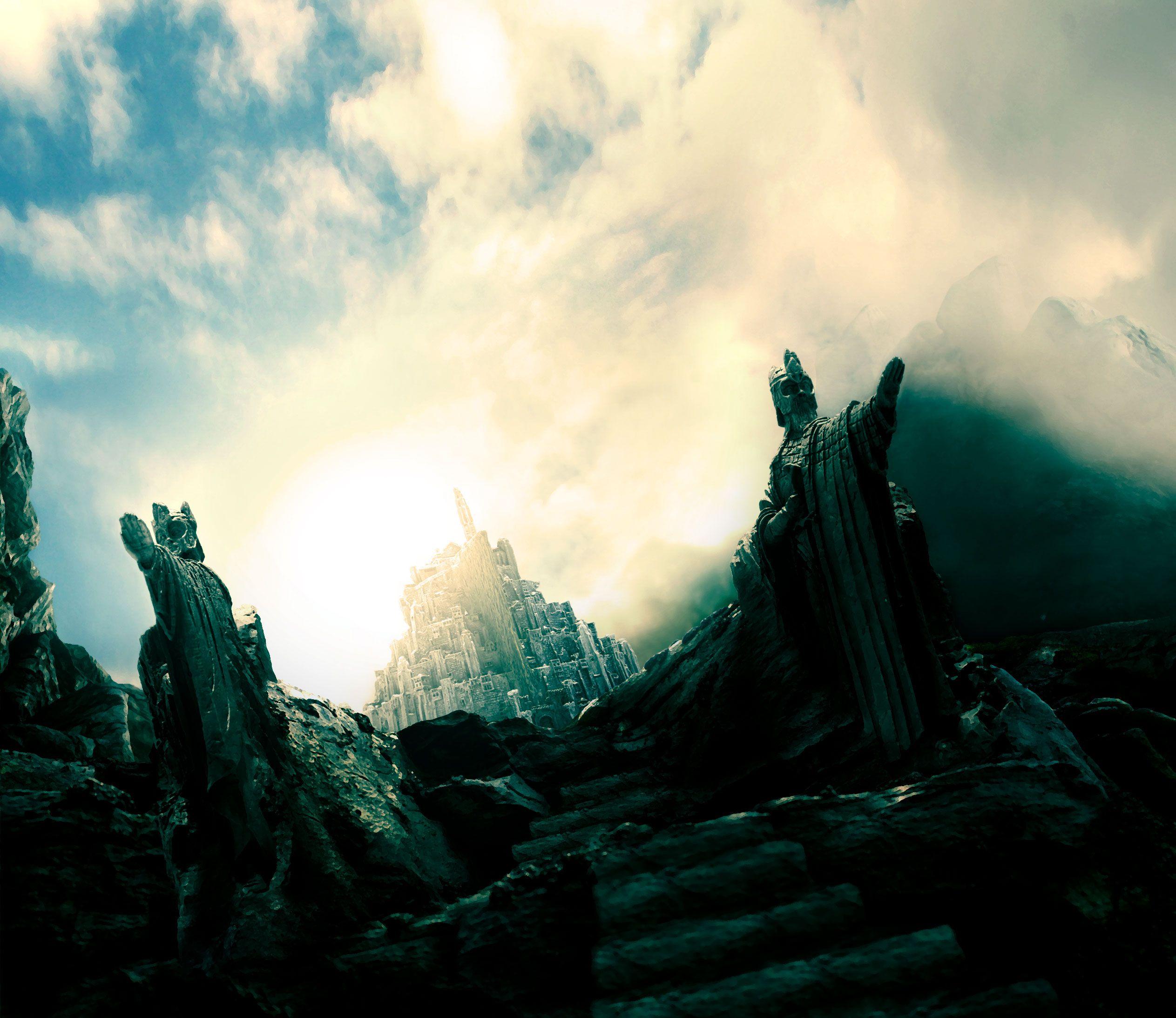 Minas Tirith, The Lord of the Rings, Argonath, statues