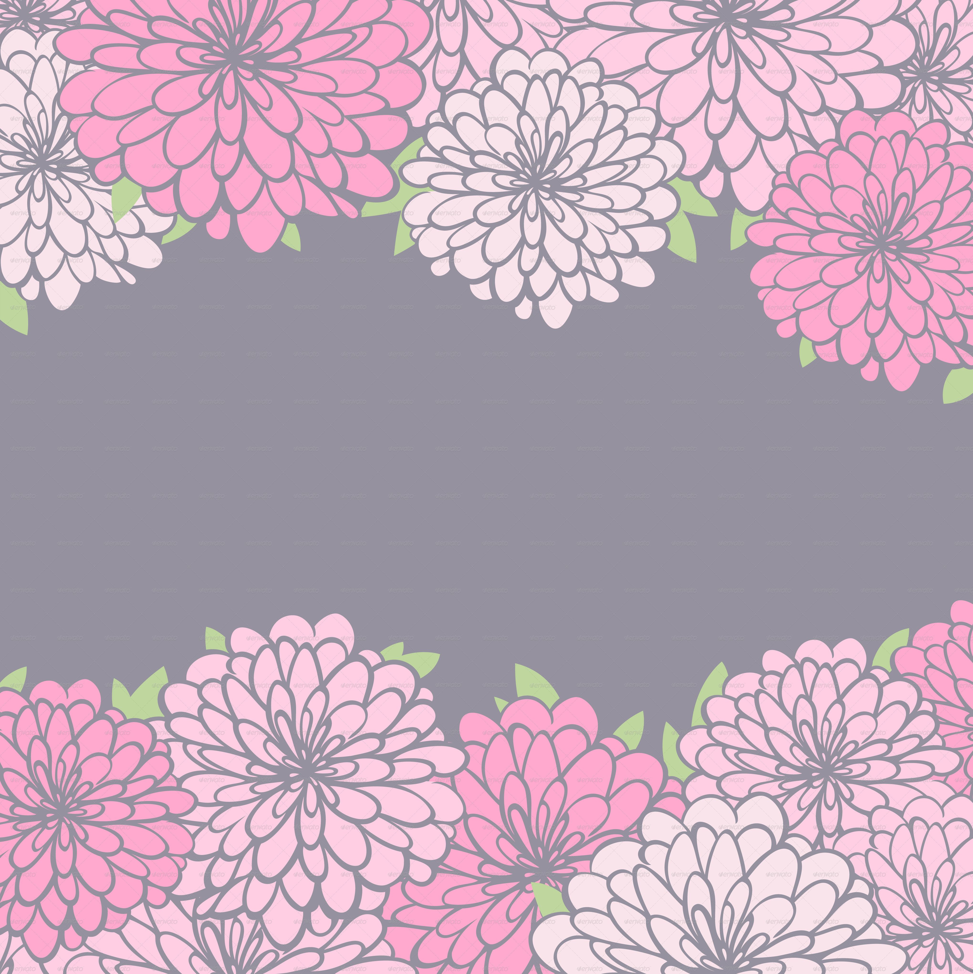 Floral Background and Seamless Pattern