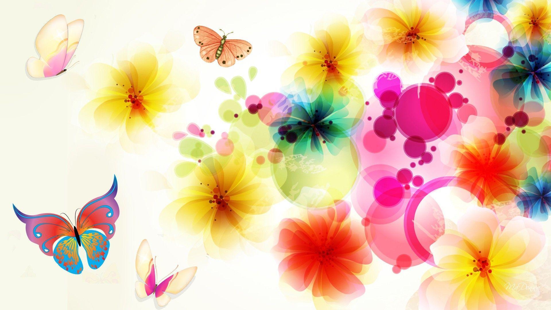 Bright Floral Background Free Download