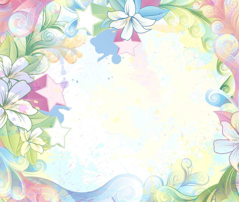 Watercolor Floral Background Vector Illustration Royalty Free Stock