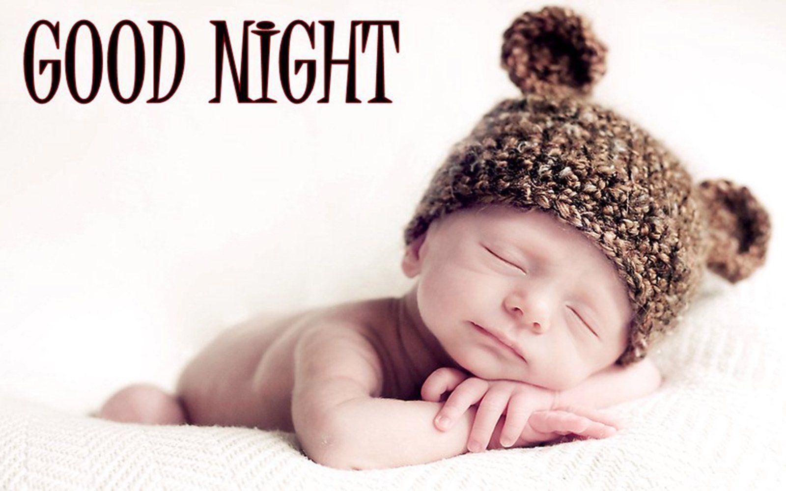 Good Night Cute Baby Sleep Image HD Wallpaper