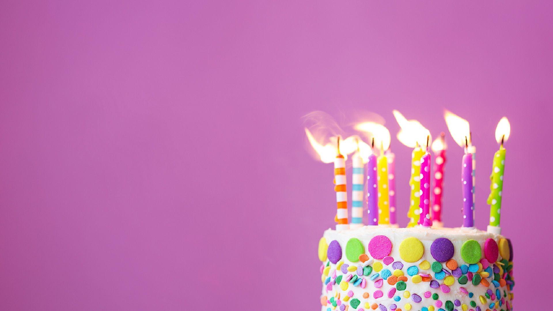 Happy birthday cake and candle lights on it wallpaper. HD