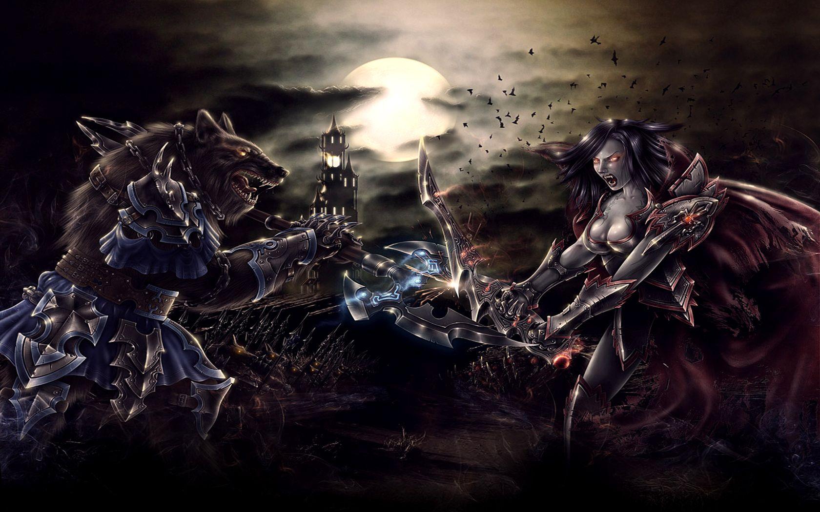 Screenshot 1 of MonstersGame: Vampires vs Werewolves Wallpaper