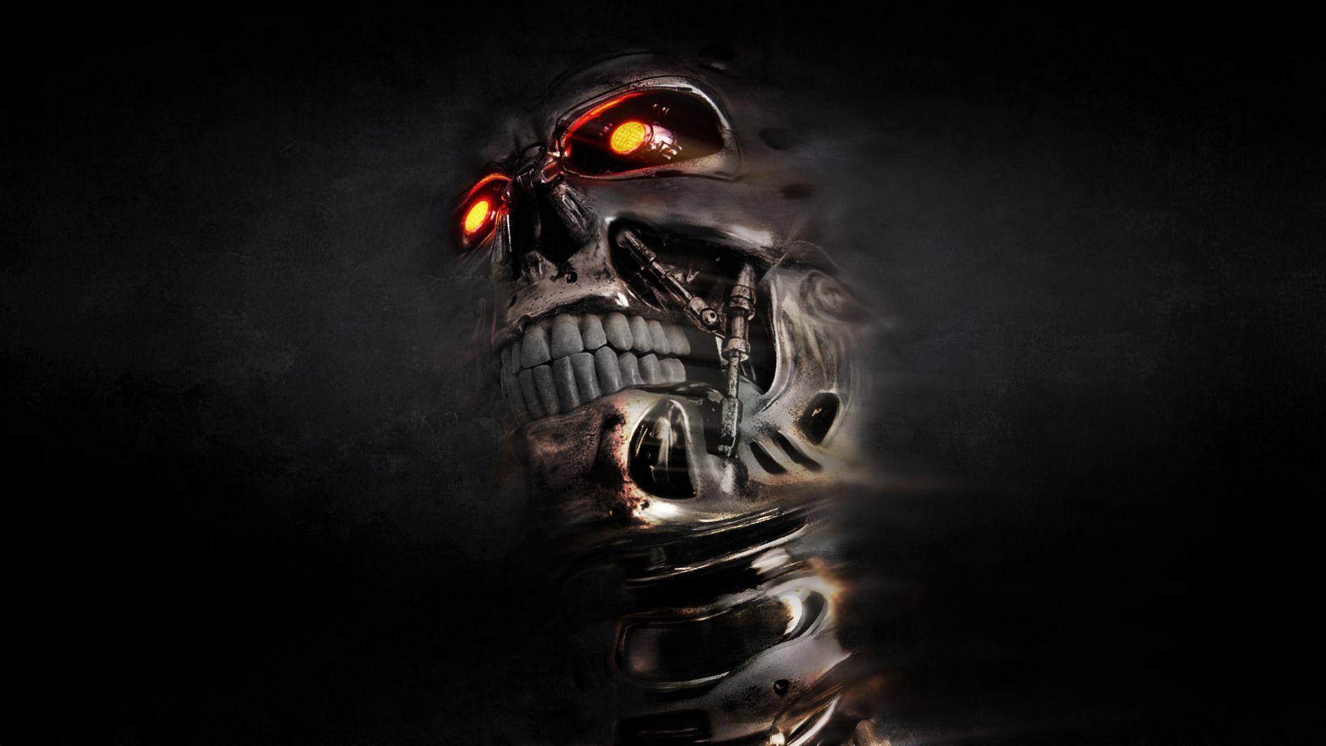 3D Skull Terminator Wallpaper. Ideas for the House