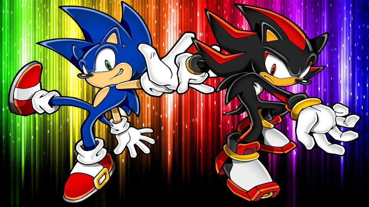 Sonic and Shadow HD neon Wallpaper