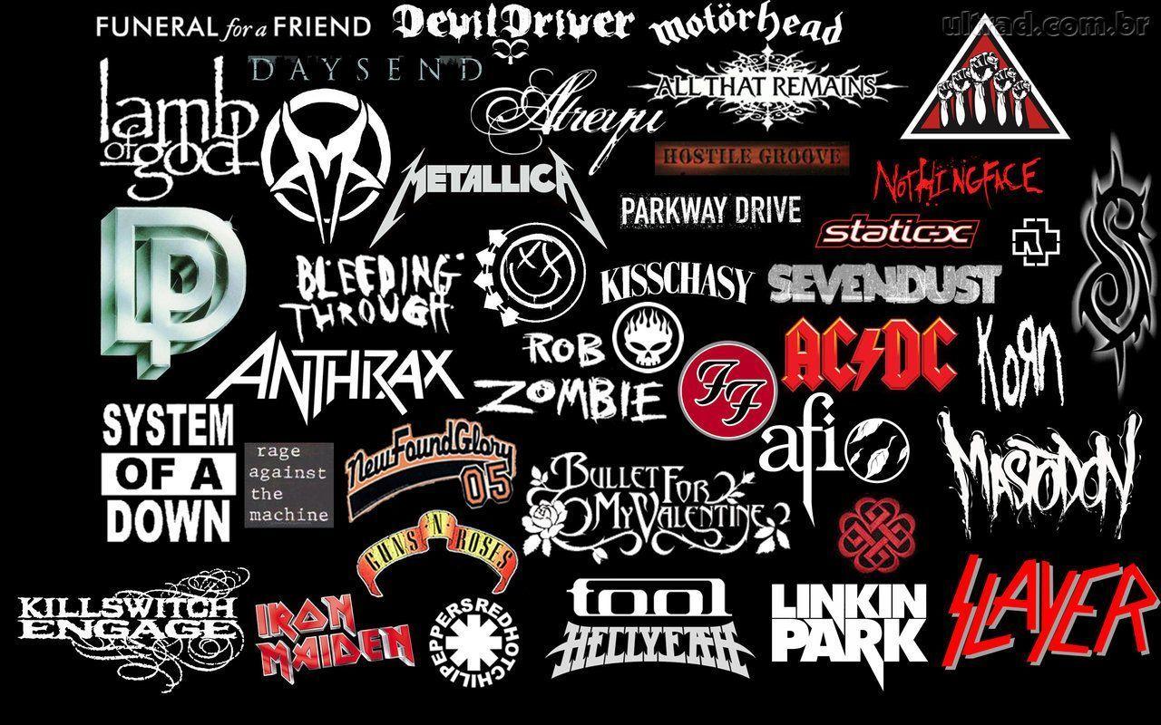 Logos Bandas de Rock 4K HD Wallpaper. Rock and roll
